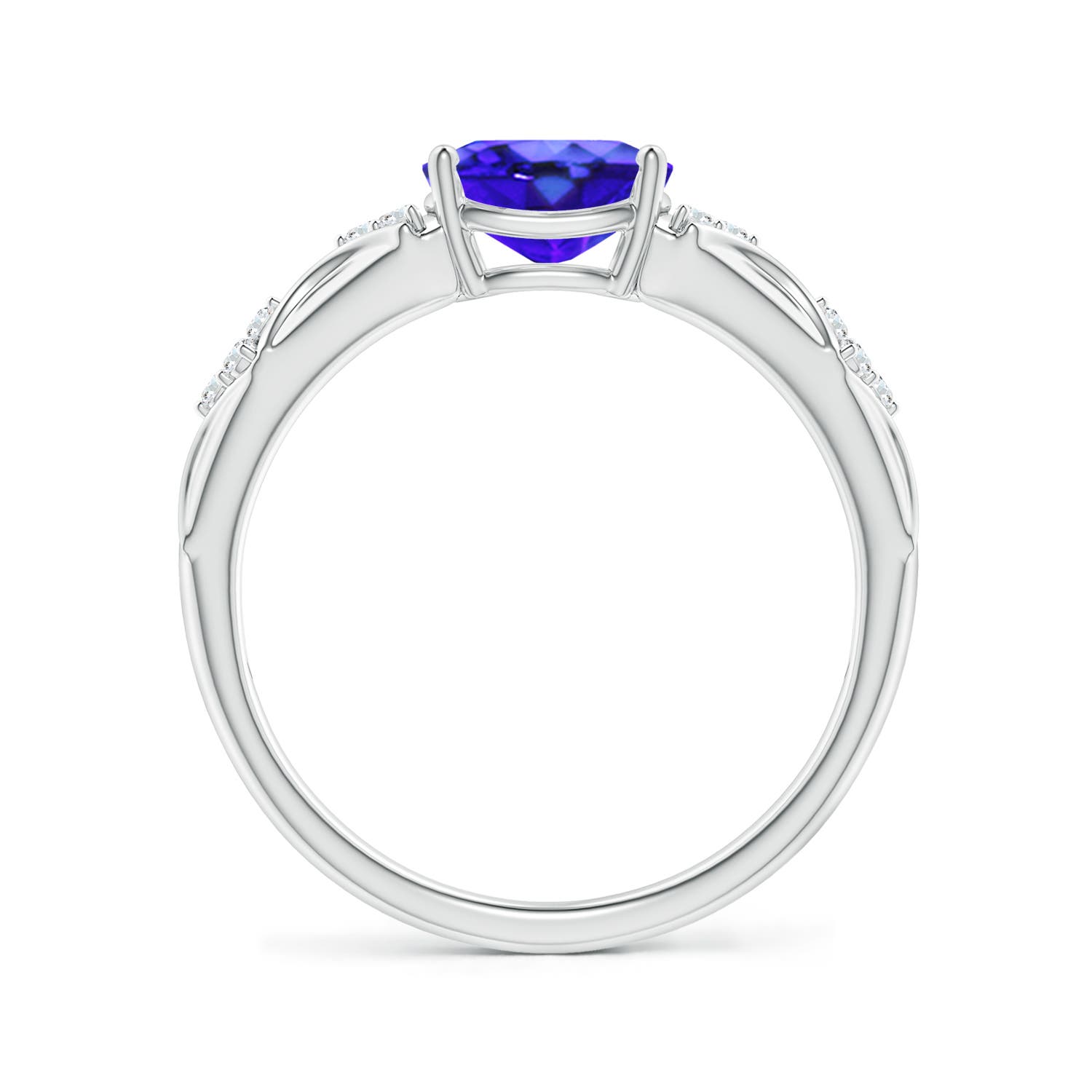 AAA - Tanzanite / 1.32 CT / 14 KT White Gold