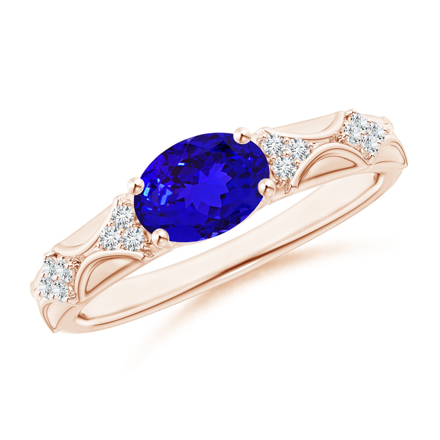 AAAA - Tanzanite / 1.32 CT / 14 KT Rose Gold