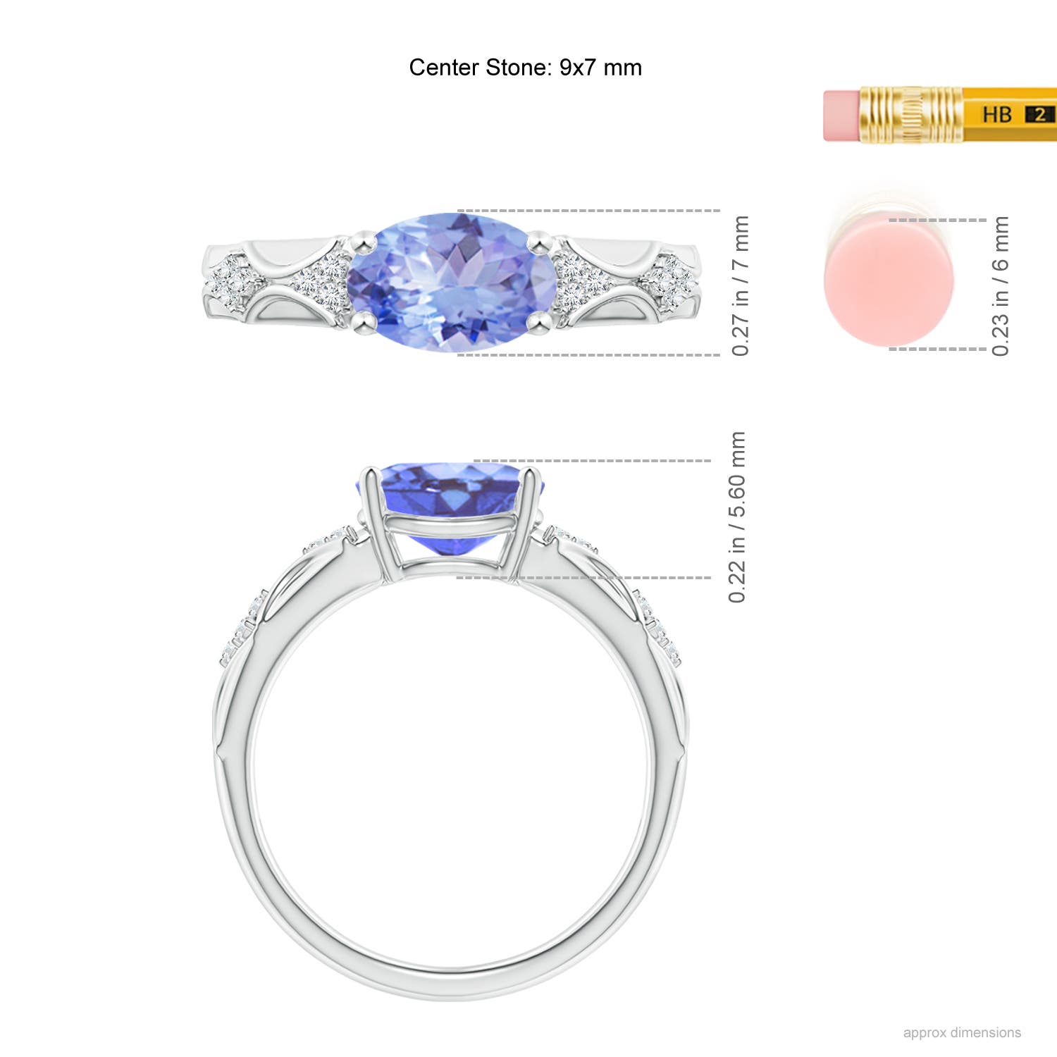 A - Tanzanite / 1.98 CT / 14 KT White Gold