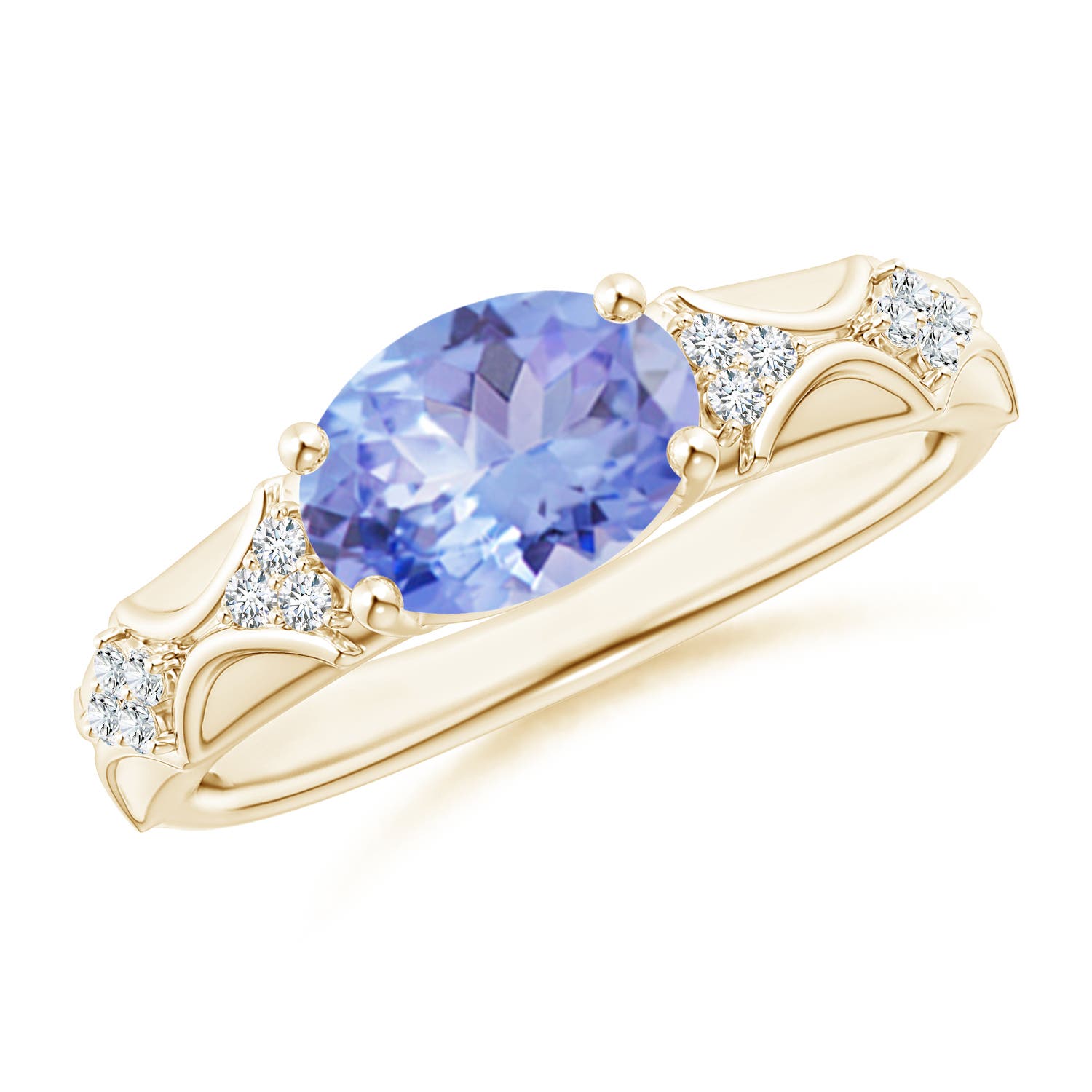 A - Tanzanite / 1.98 CT / 14 KT Yellow Gold