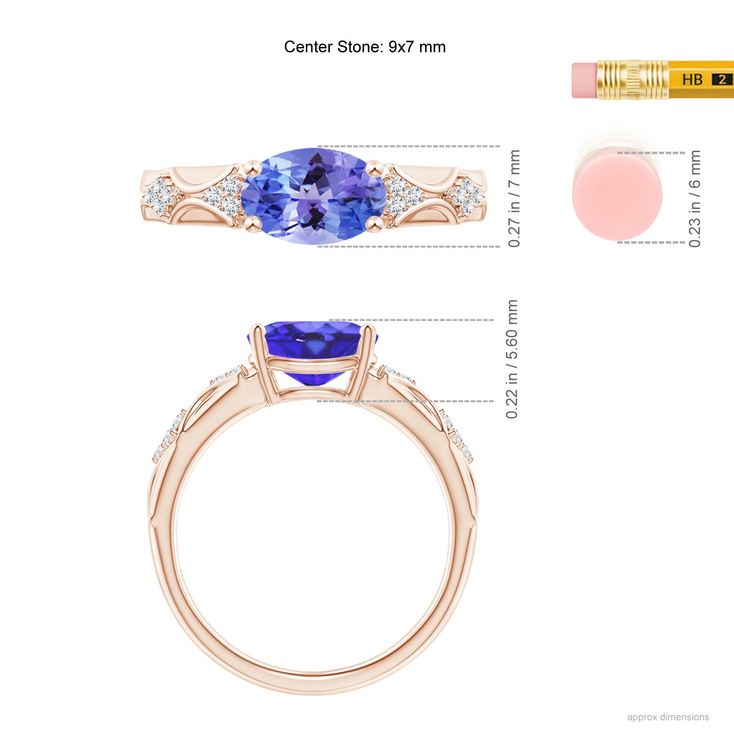 AA - Tanzanite / 1.98 CT / 14 KT Rose Gold