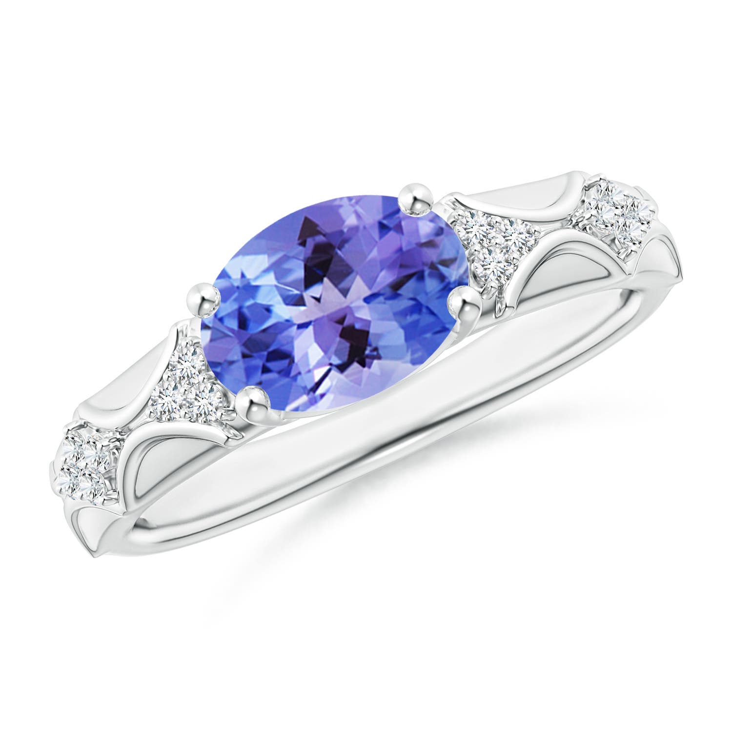 AA - Tanzanite / 1.98 CT / 14 KT White Gold