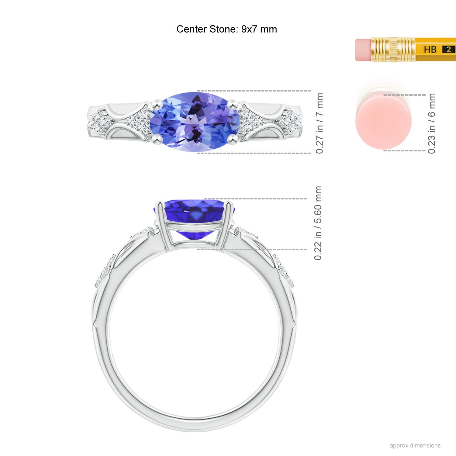 AA - Tanzanite / 1.98 CT / 14 KT White Gold