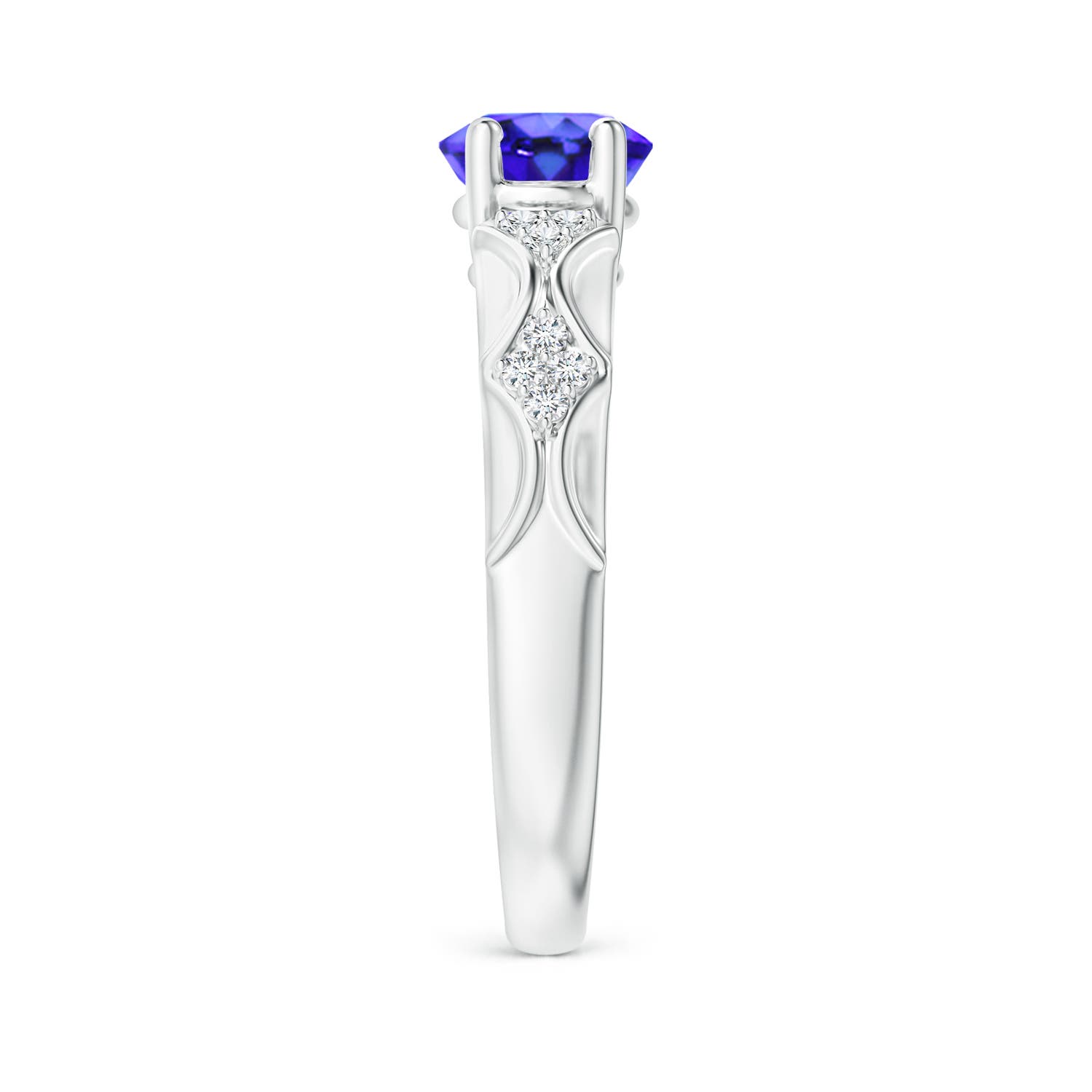 AAA - Tanzanite / 1.98 CT / 14 KT White Gold