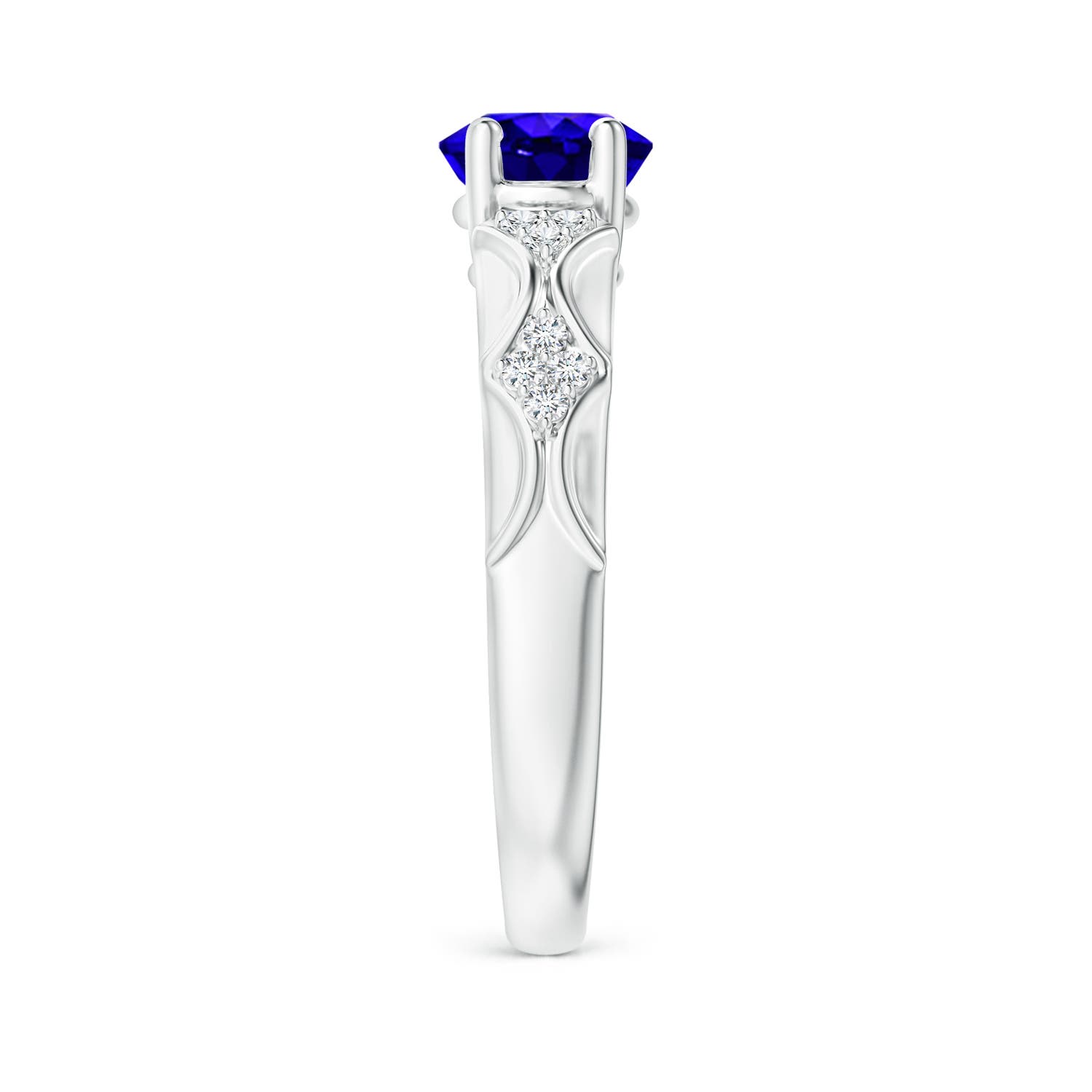 AAAA - Tanzanite / 1.98 CT / 14 KT White Gold