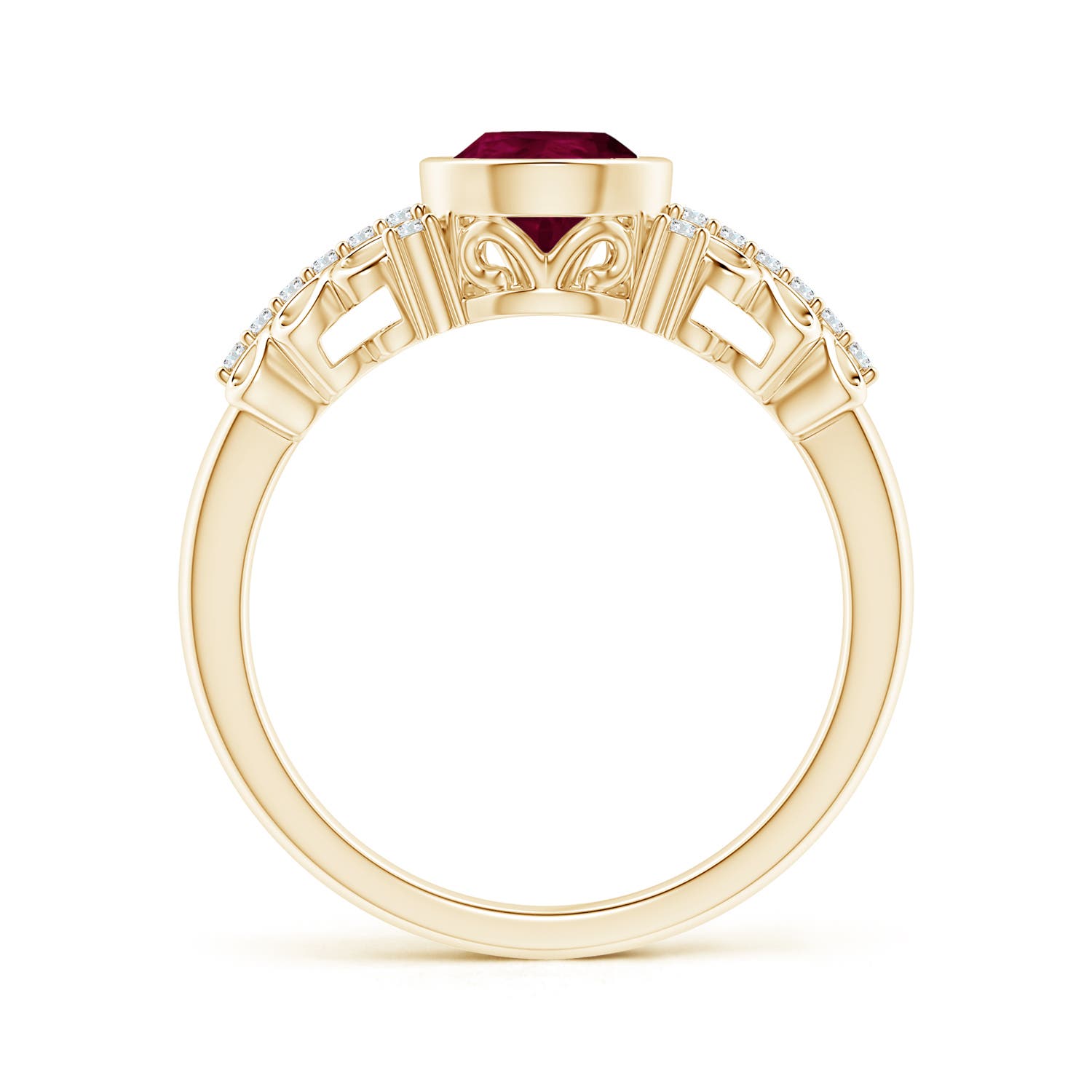 A - Ruby / 1.28 CT / 14 KT Yellow Gold