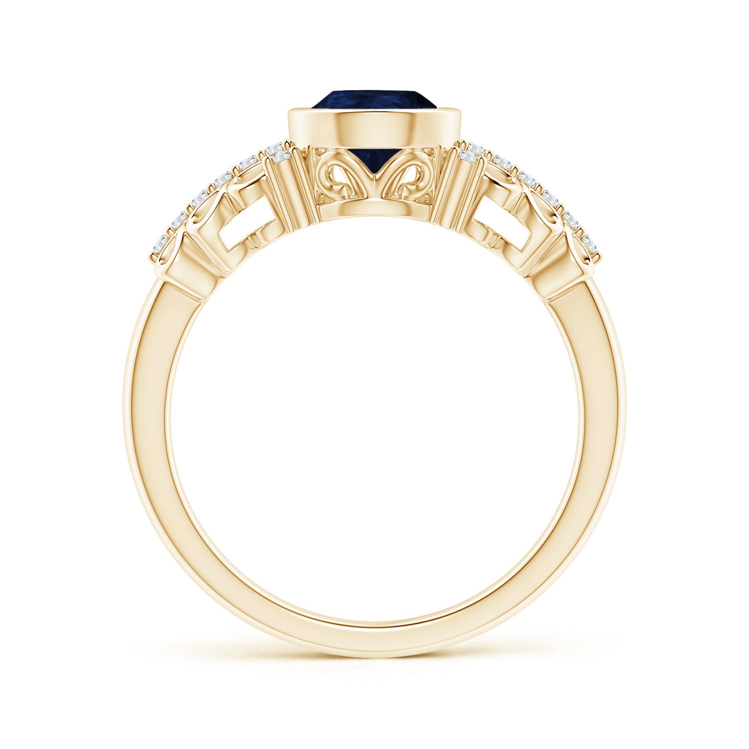 A - Blue Sapphire / 1.28 CT / 14 KT Yellow Gold