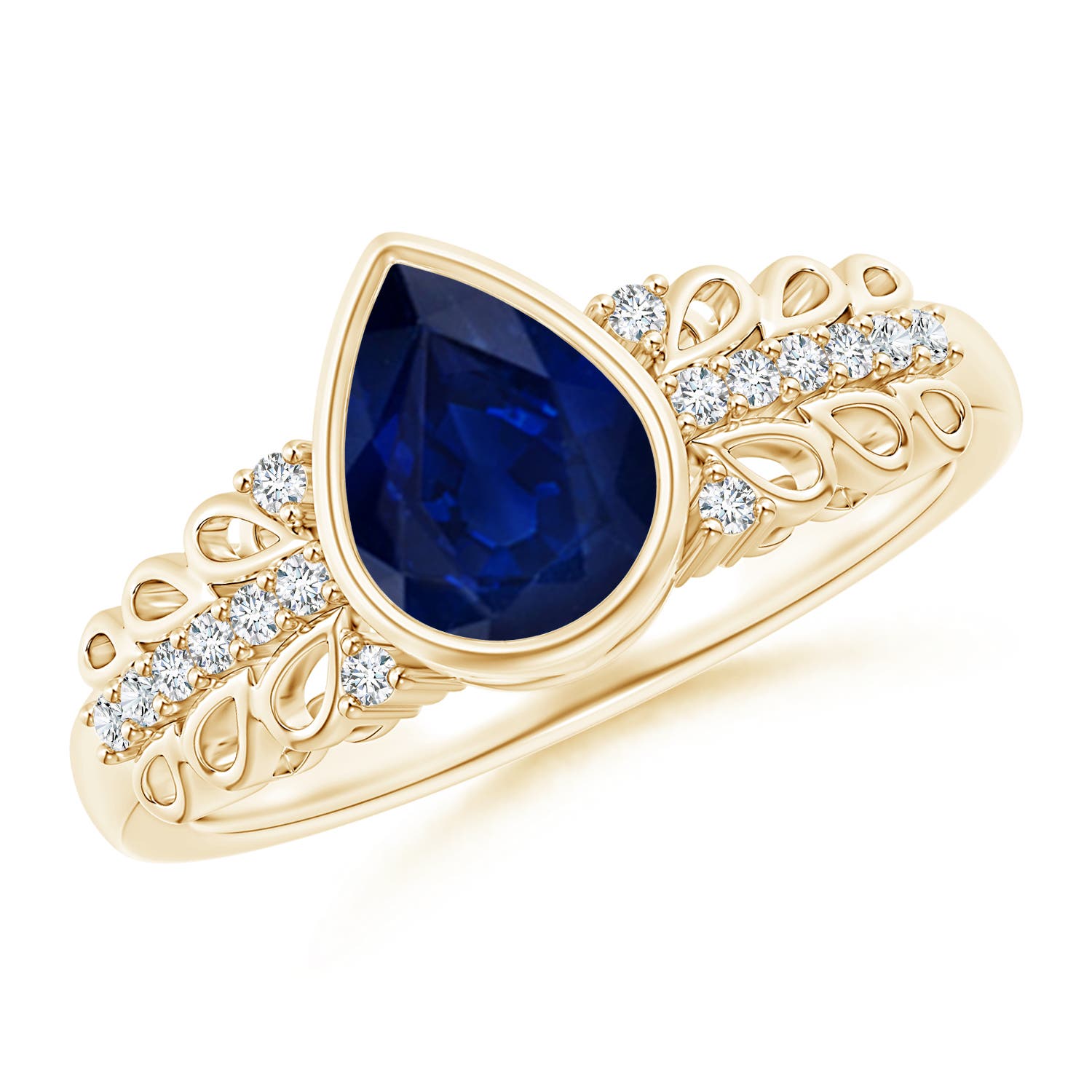 AA - Blue Sapphire / 1.28 CT / 14 KT Yellow Gold