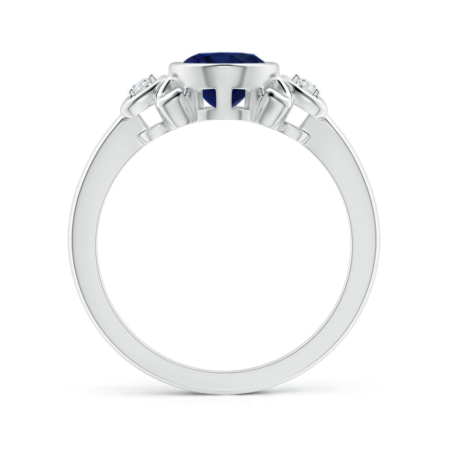 A - Blue Sapphire / 1.57 CT / 14 KT White Gold