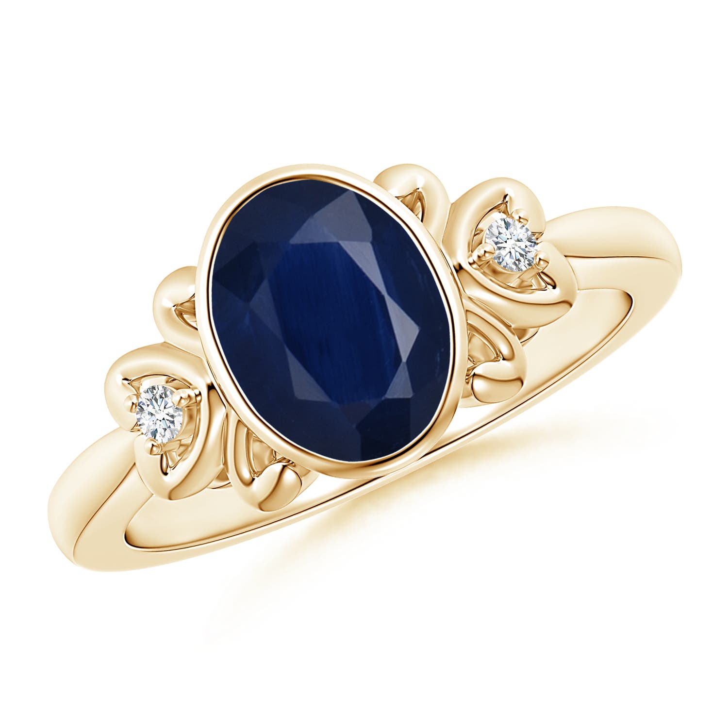 A - Blue Sapphire / 1.57 CT / 14 KT Yellow Gold