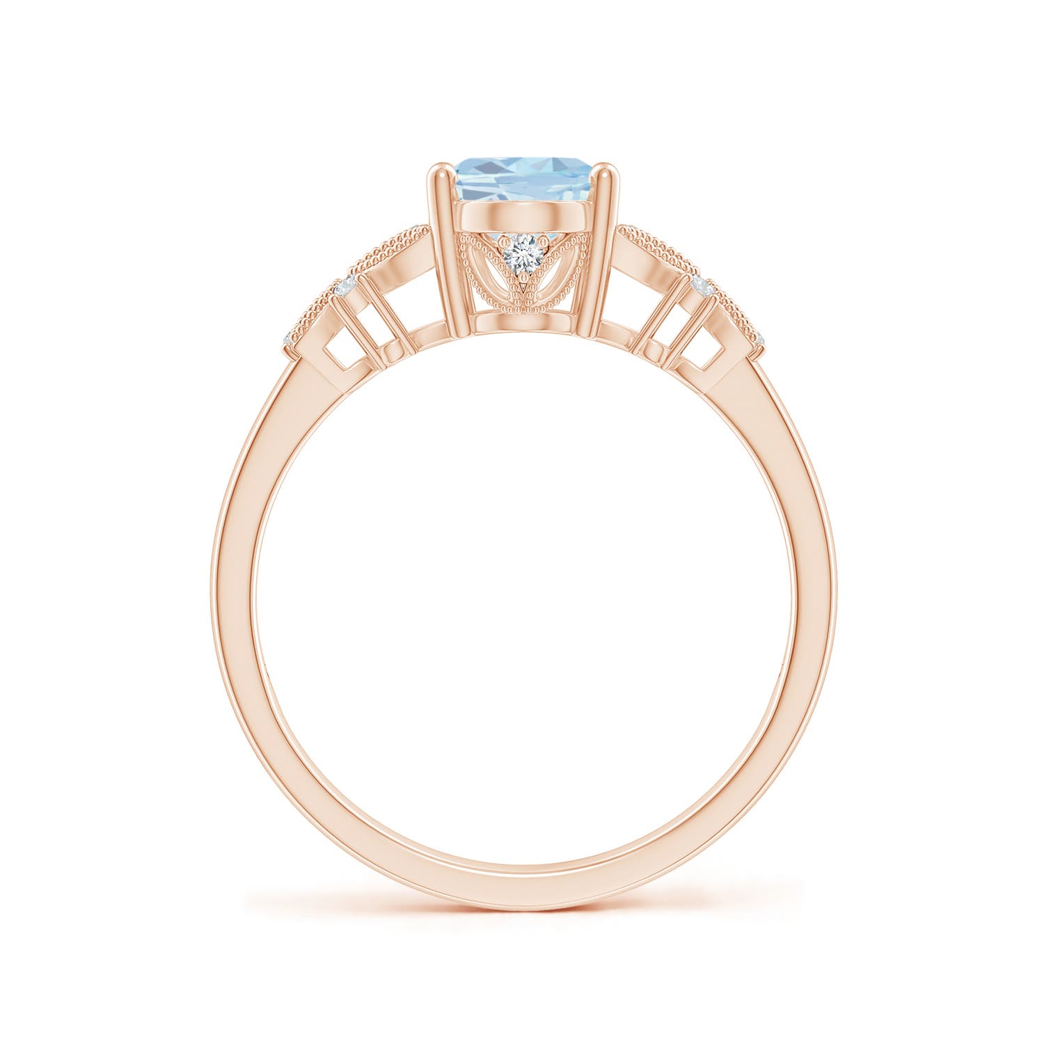 A - Aquamarine / 1.1 CT / 14 KT Rose Gold