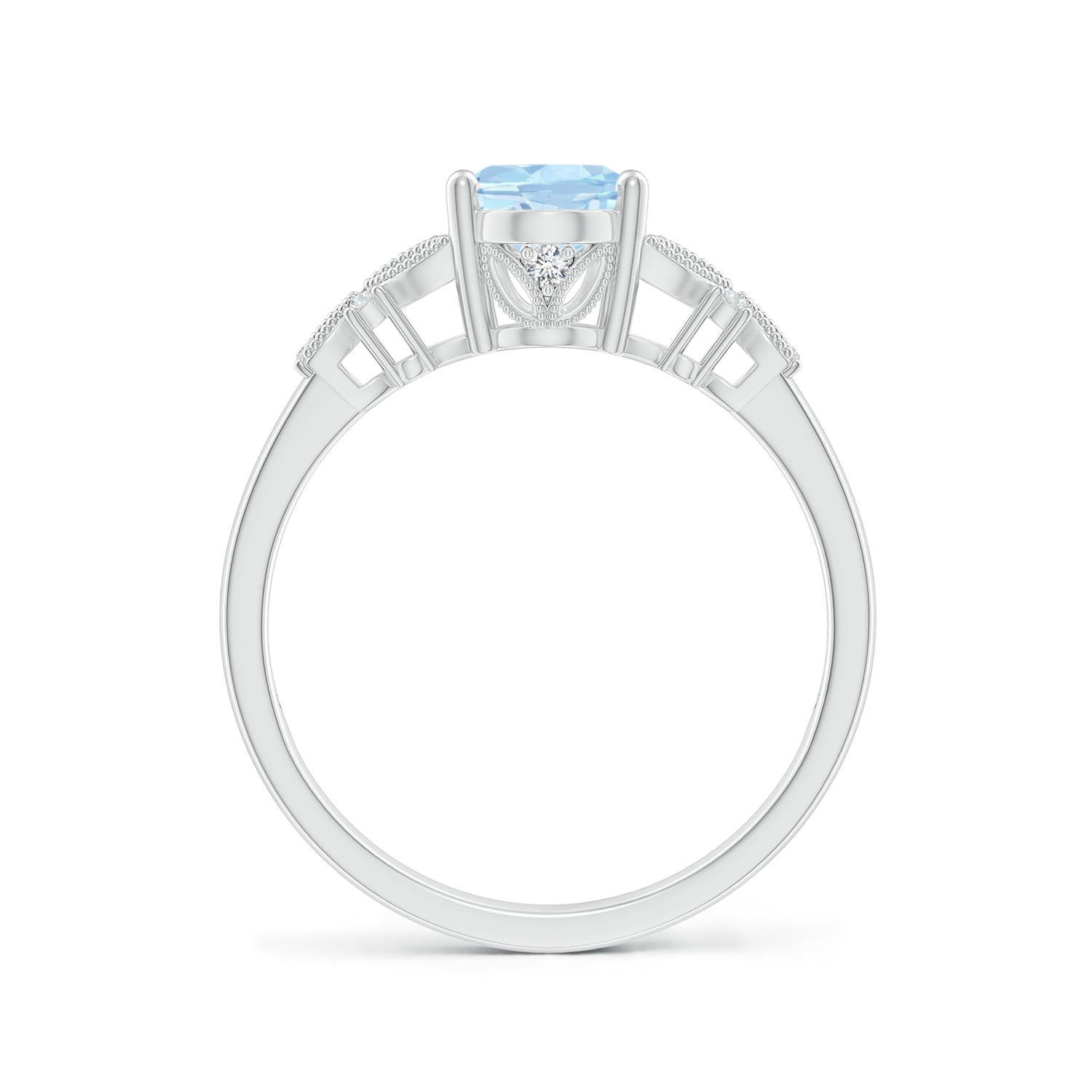 AA - Aquamarine / 1.1 CT / 14 KT White Gold