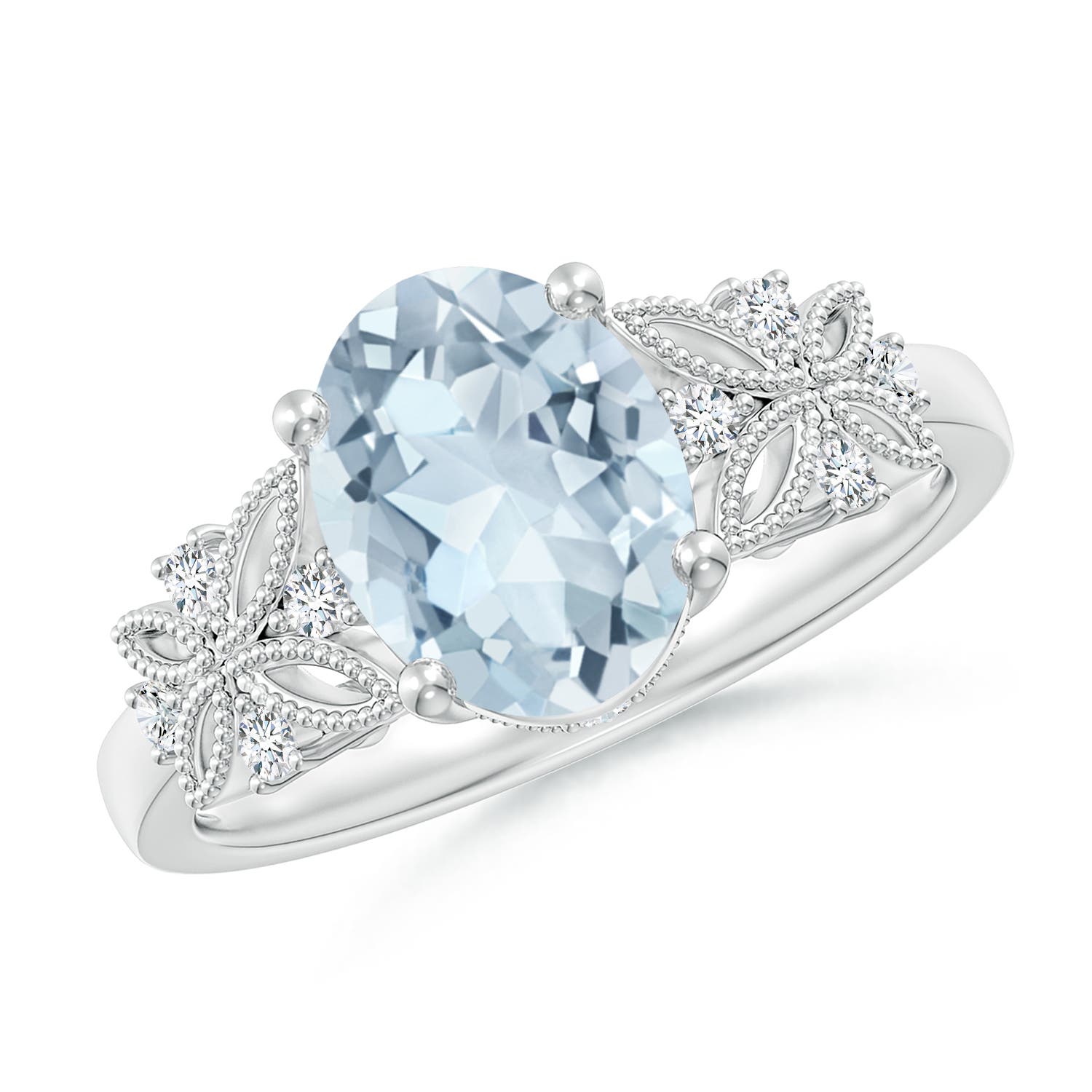 A - Aquamarine / 1.63 CT / 14 KT White Gold