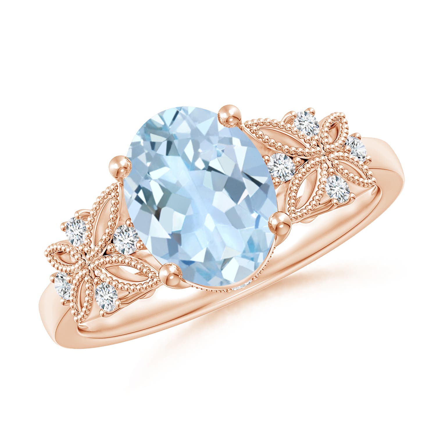 AA - Aquamarine / 1.63 CT / 14 KT Rose Gold