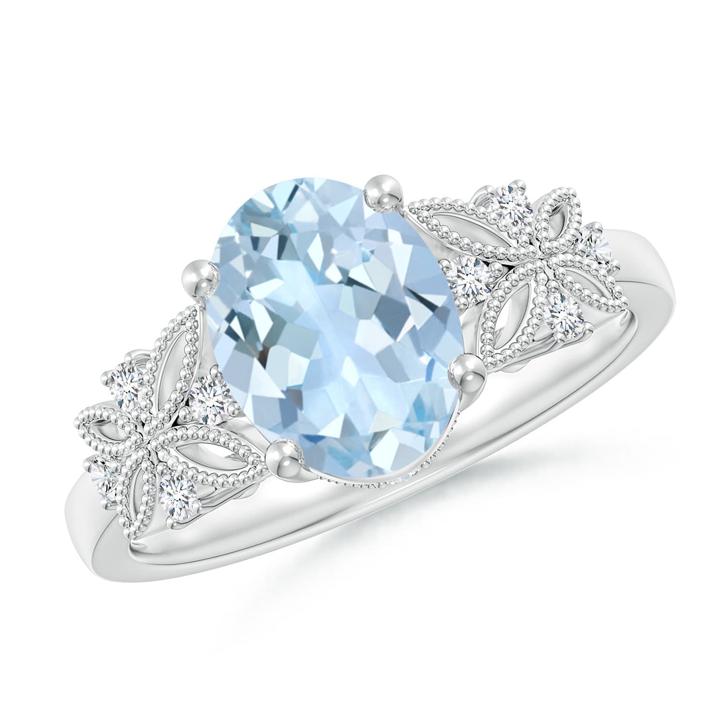 AA - Aquamarine / 1.63 CT / 14 KT White Gold