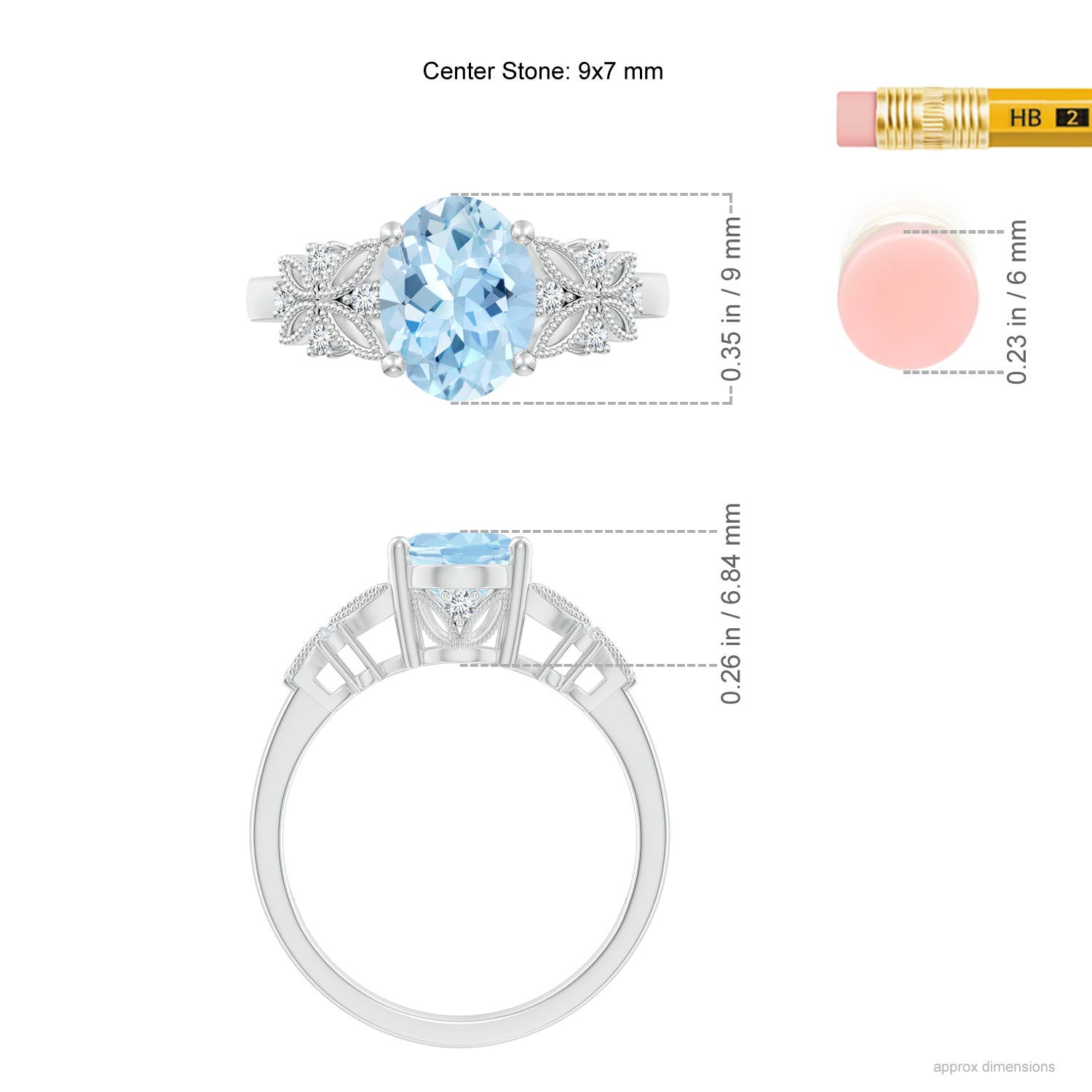 AAA - Aquamarine / 1.63 CT / 14 KT White Gold