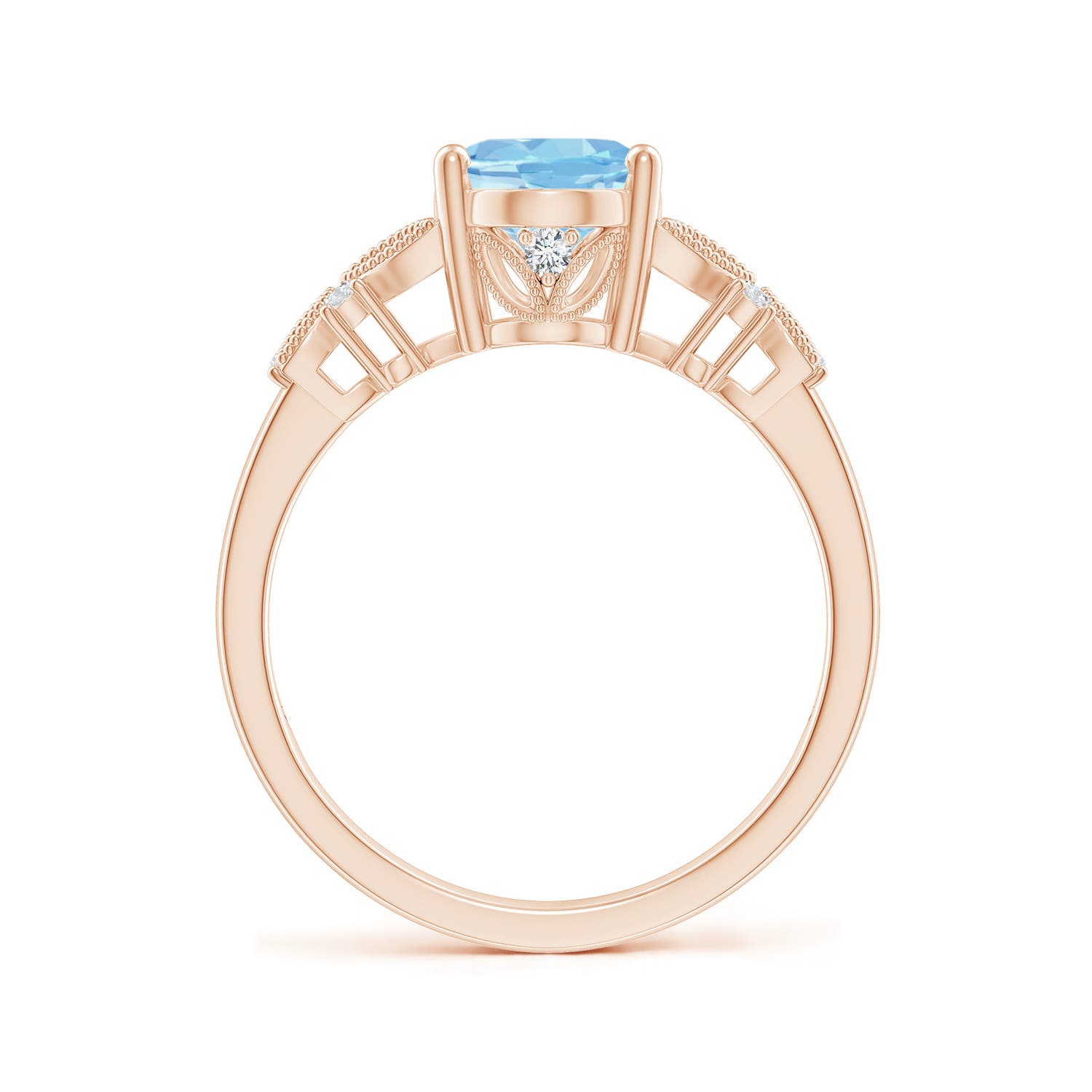 AAAA - Aquamarine / 1.63 CT / 14 KT Rose Gold