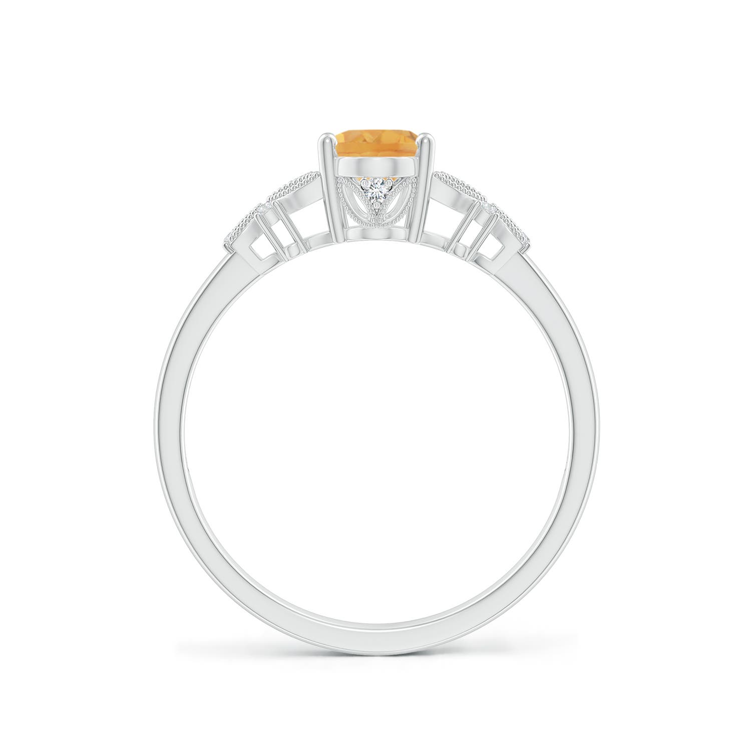 A - Citrine / 0.82 CT / 14 KT White Gold