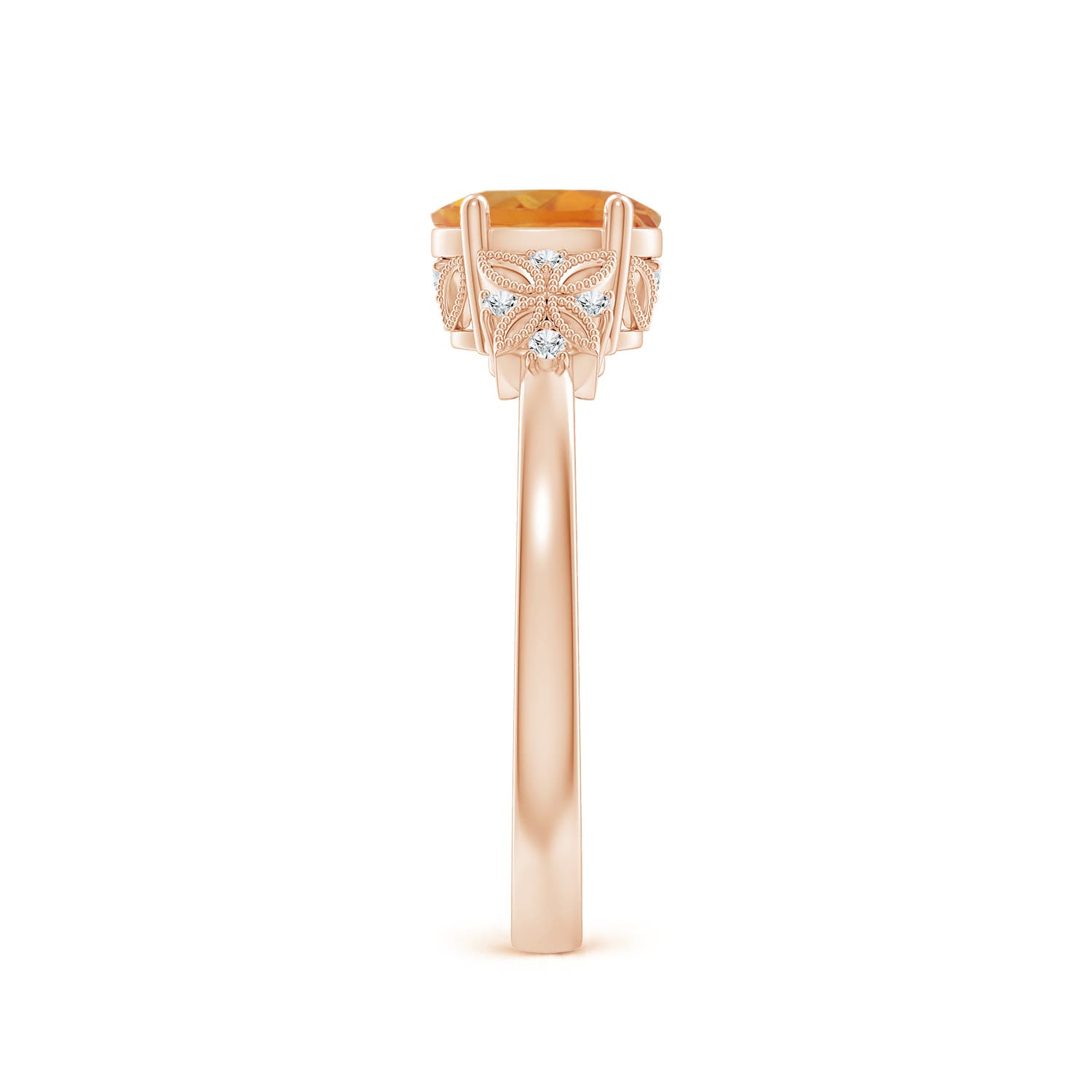 AA - Citrine / 0.82 CT / 14 KT Rose Gold