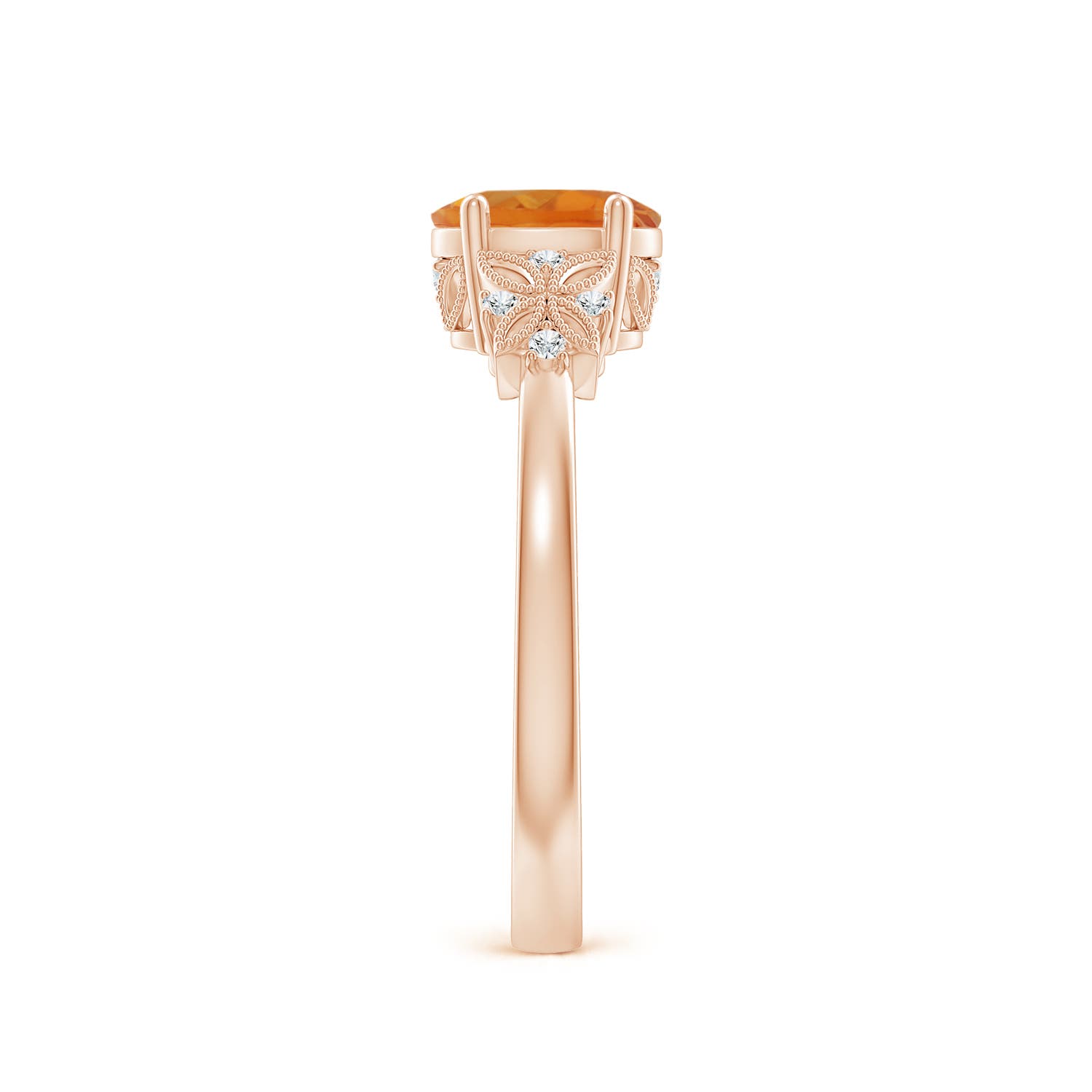 AAA - Citrine / 0.82 CT / 14 KT Rose Gold