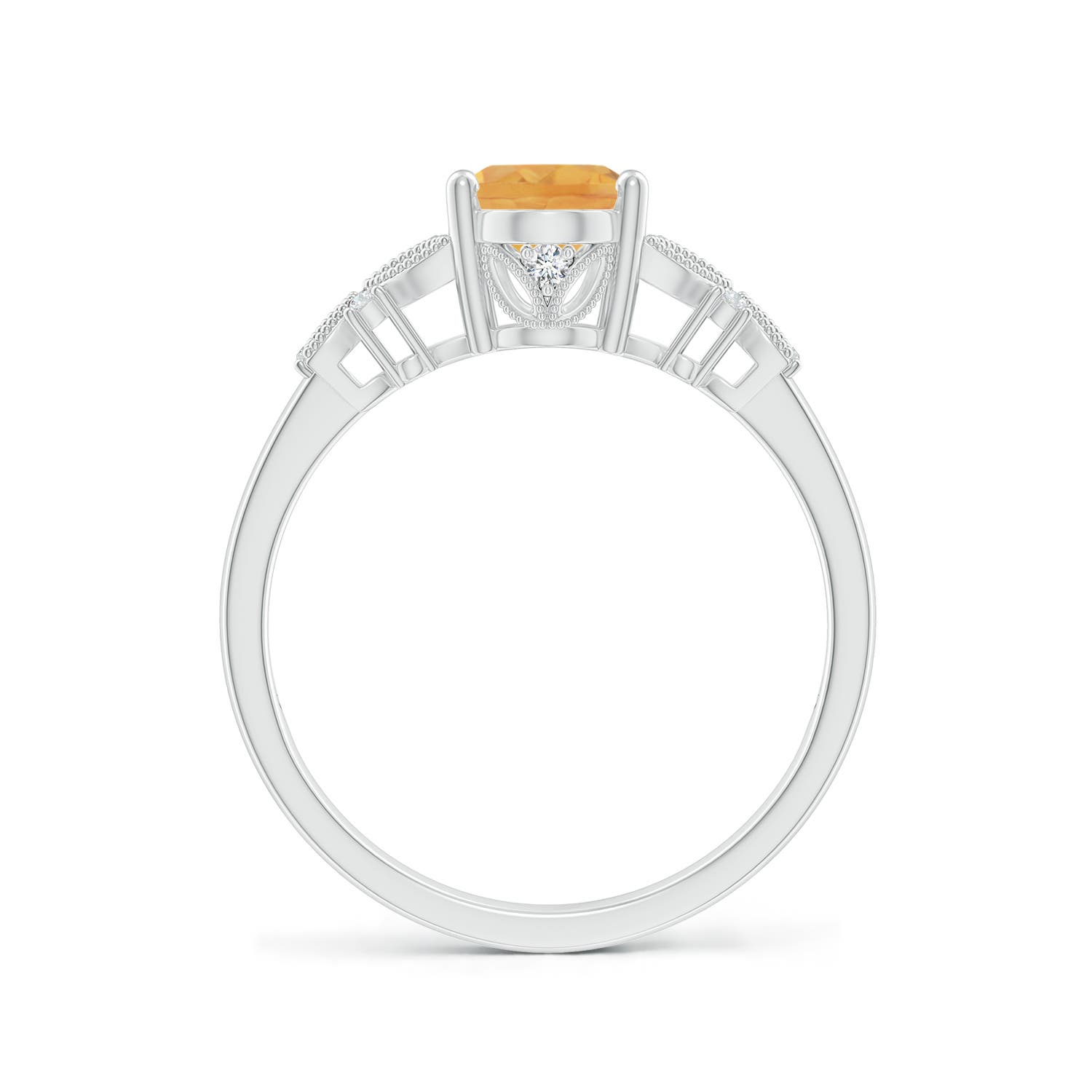 A - Citrine / 1.2 CT / 14 KT White Gold