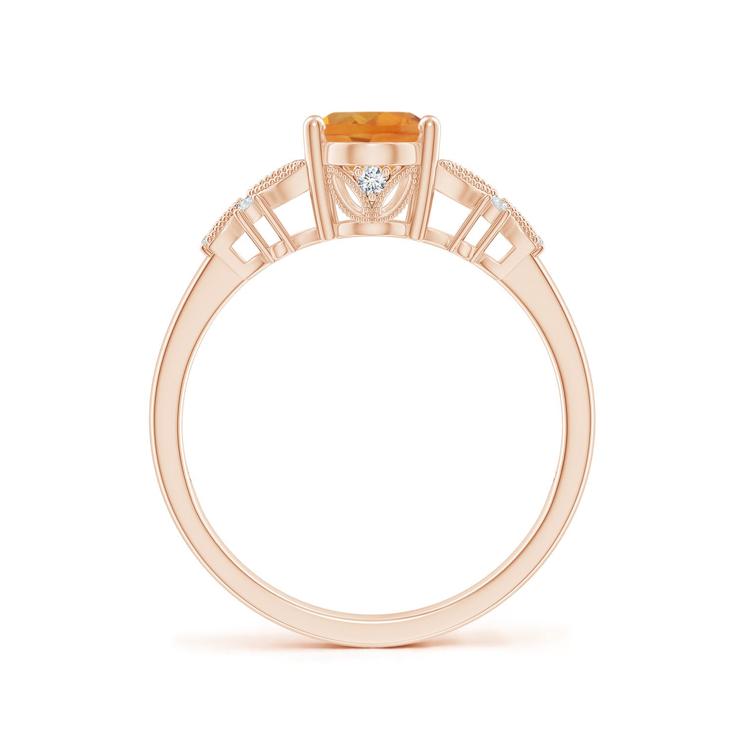 AA - Citrine / 1.2 CT / 14 KT Rose Gold