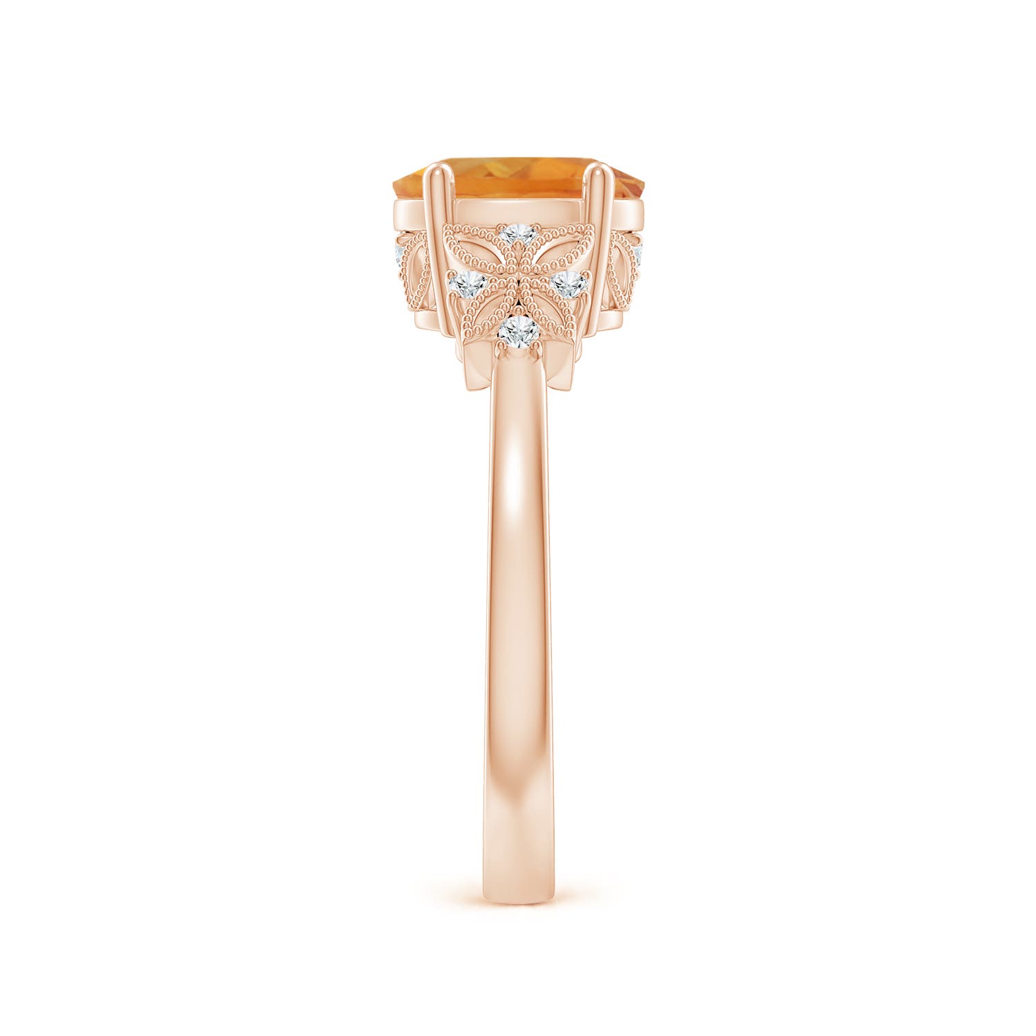 AA - Citrine / 1.2 CT / 14 KT Rose Gold