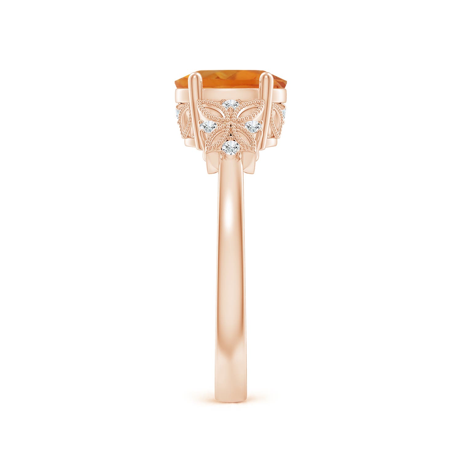 AAA - Citrine / 1.2 CT / 14 KT Rose Gold