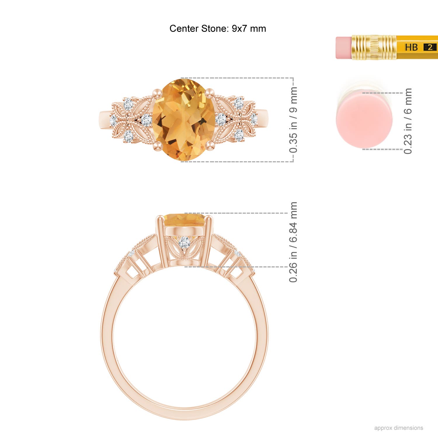 A - Citrine / 1.78 CT / 14 KT Rose Gold