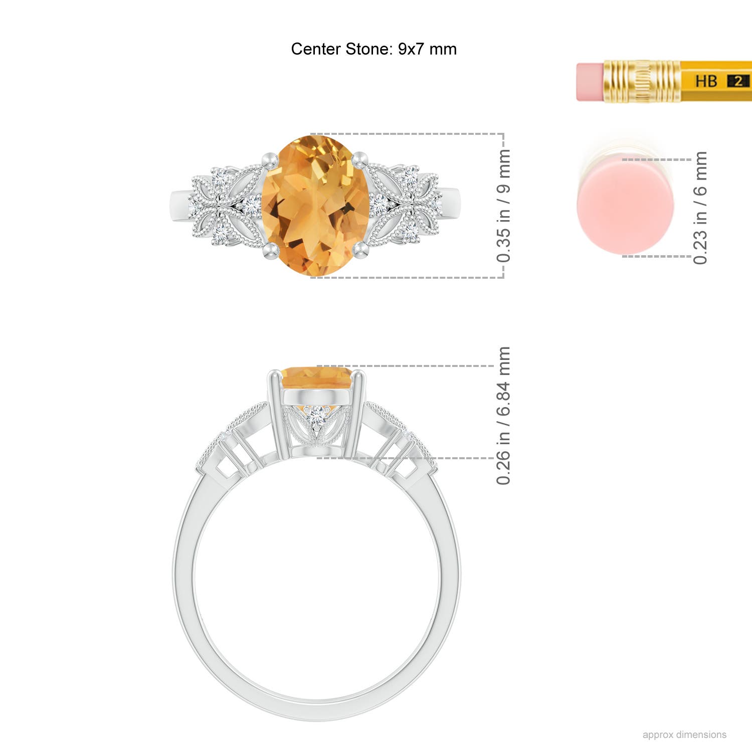 A - Citrine / 1.78 CT / 14 KT White Gold