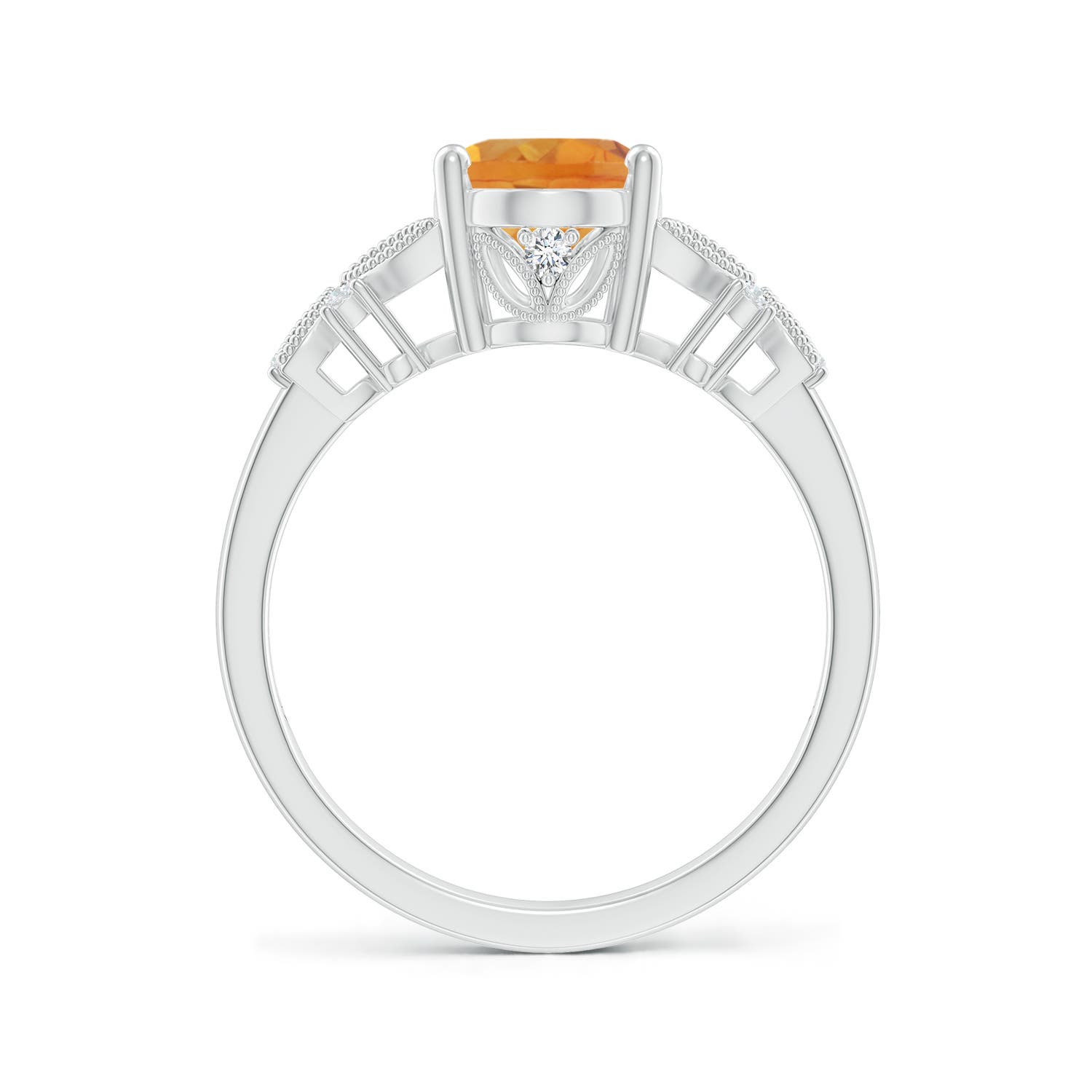 AA - Citrine / 1.78 CT / 14 KT White Gold