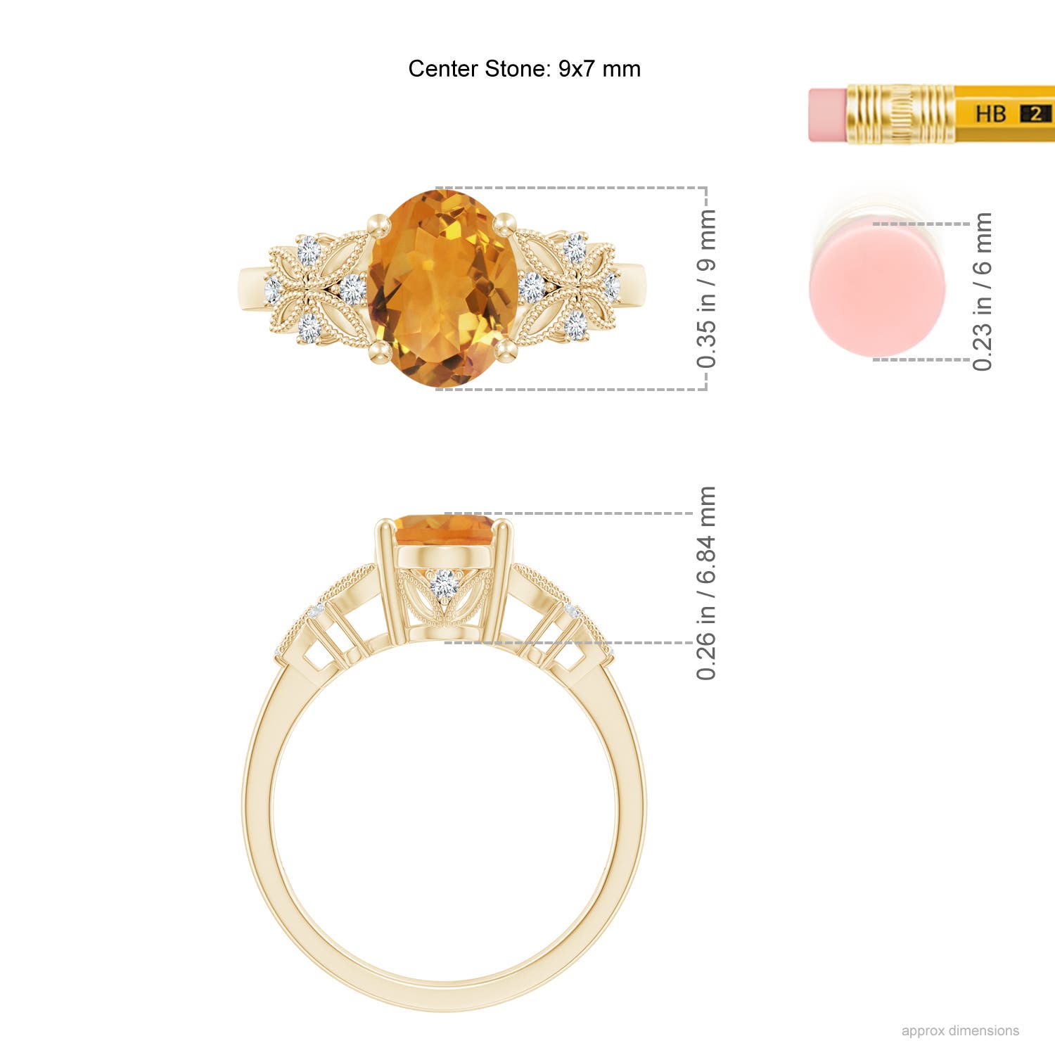 AA - Citrine / 1.78 CT / 14 KT Yellow Gold