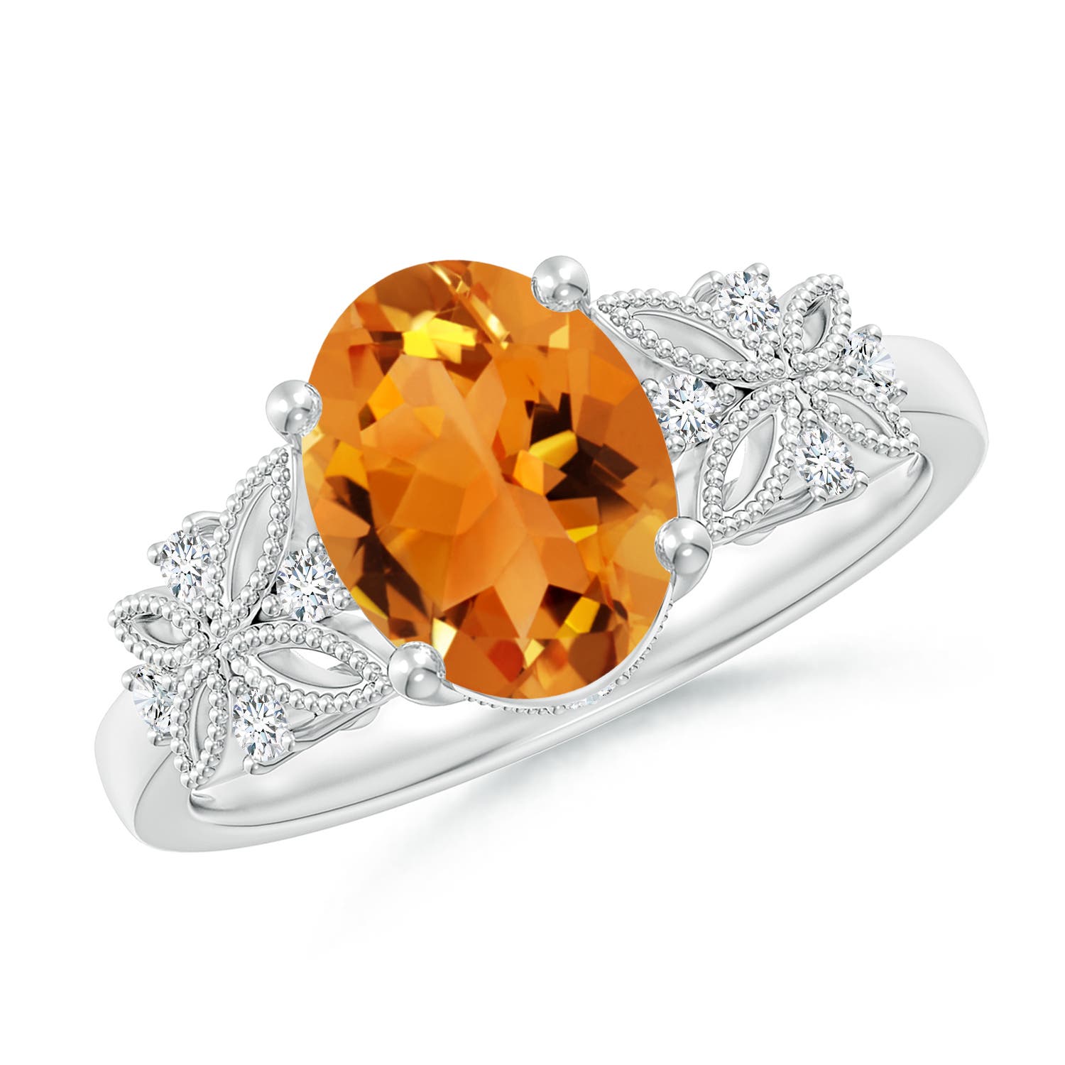 AAA - Citrine / 1.78 CT / 14 KT White Gold