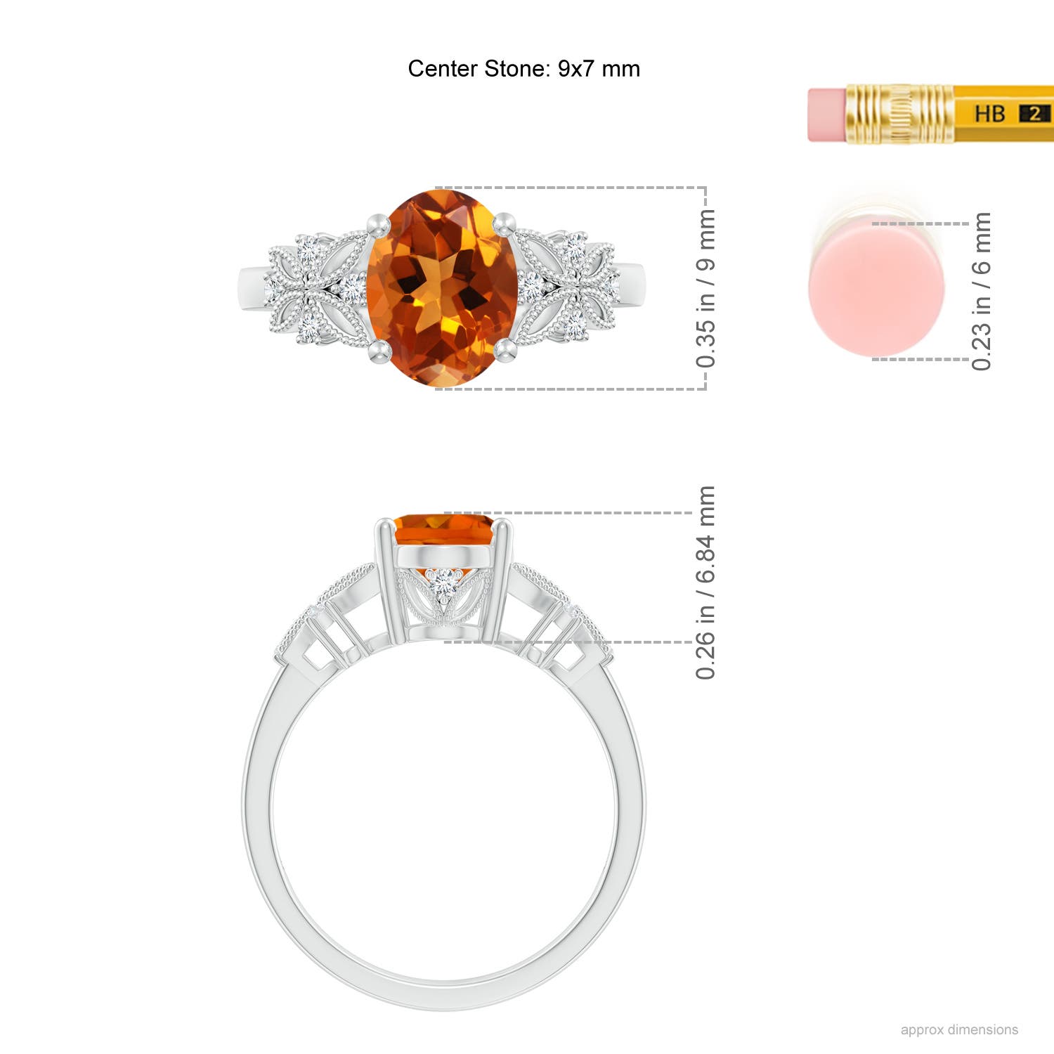 AAAA - Citrine / 1.78 CT / 14 KT White Gold