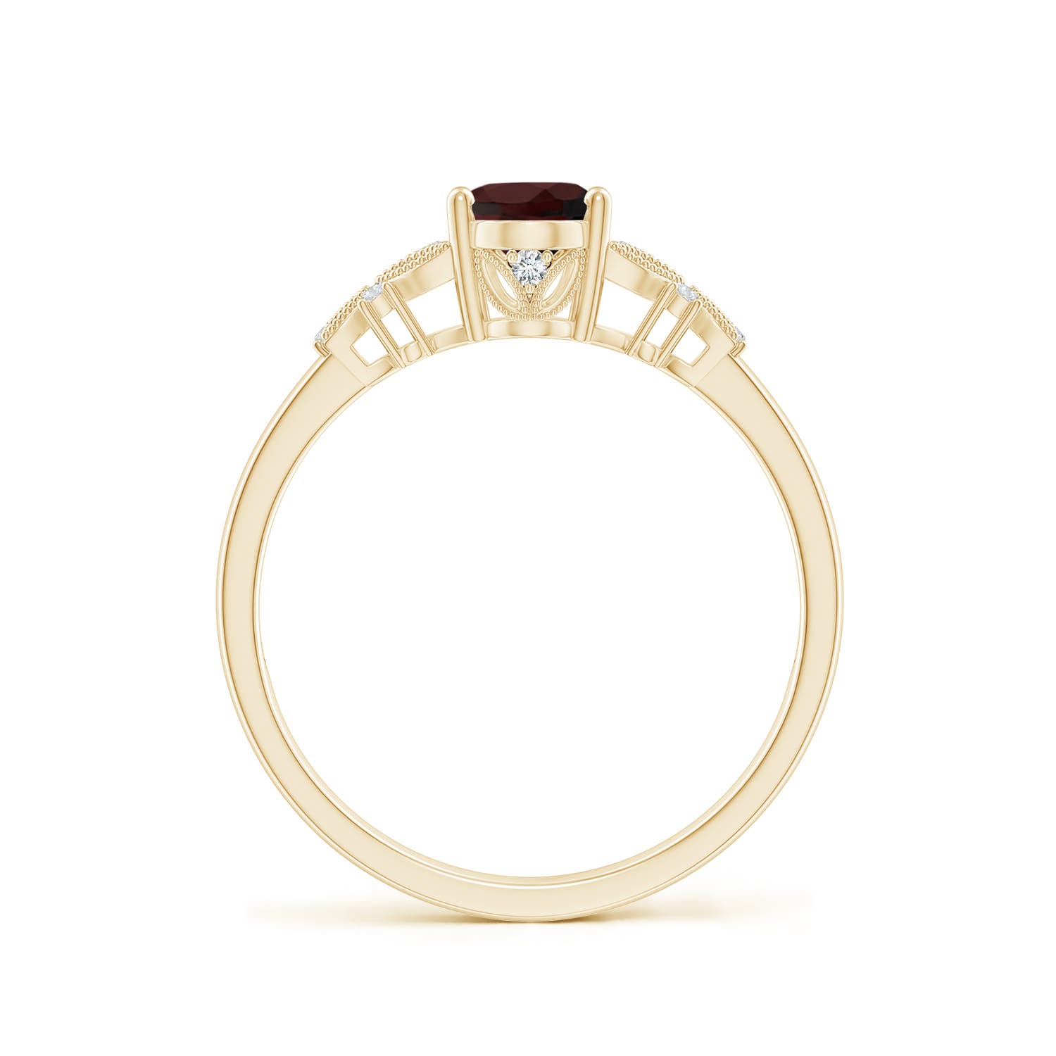 A - Garnet / 0.97 CT / 14 KT Yellow Gold