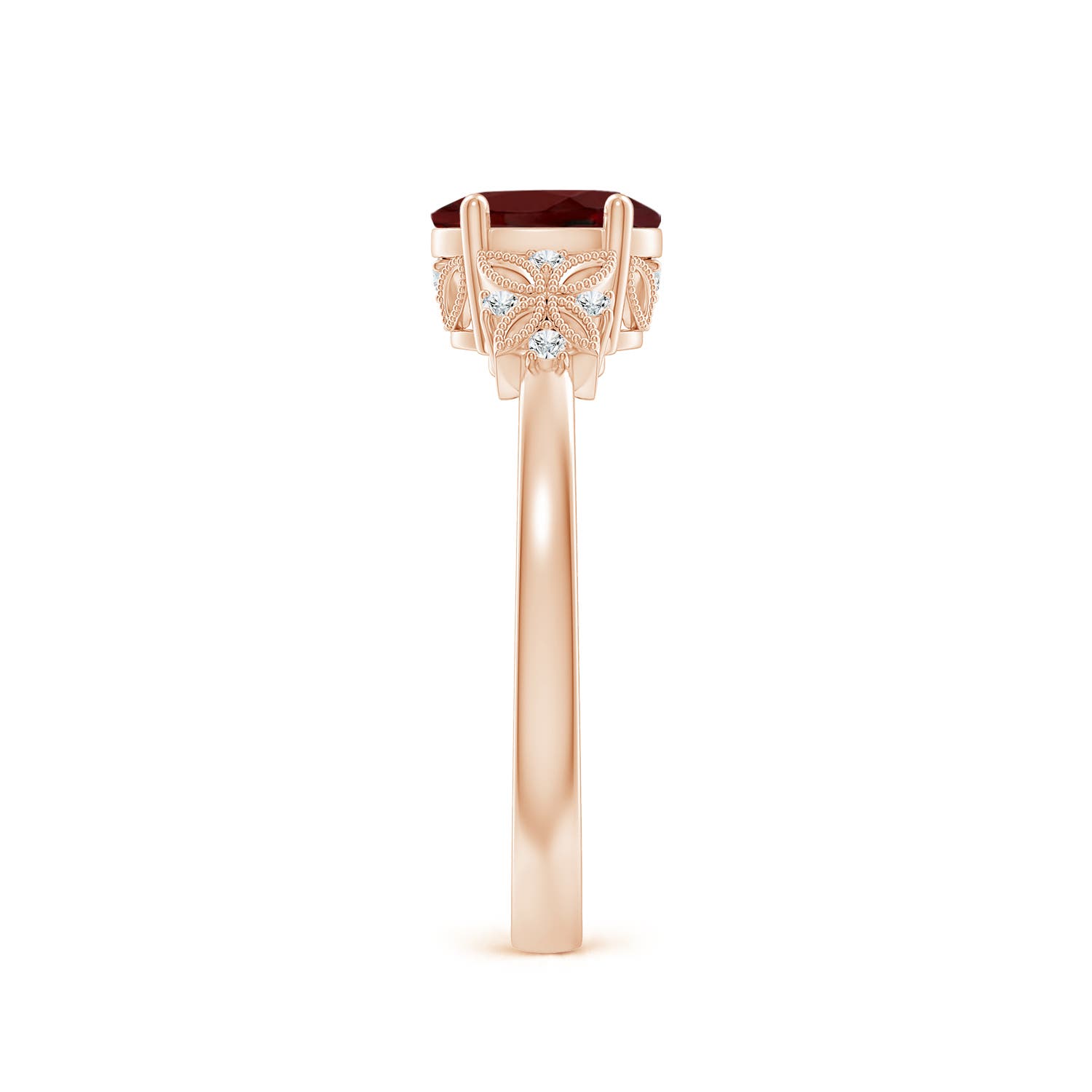 AAA - Garnet / 0.97 CT / 14 KT Rose Gold