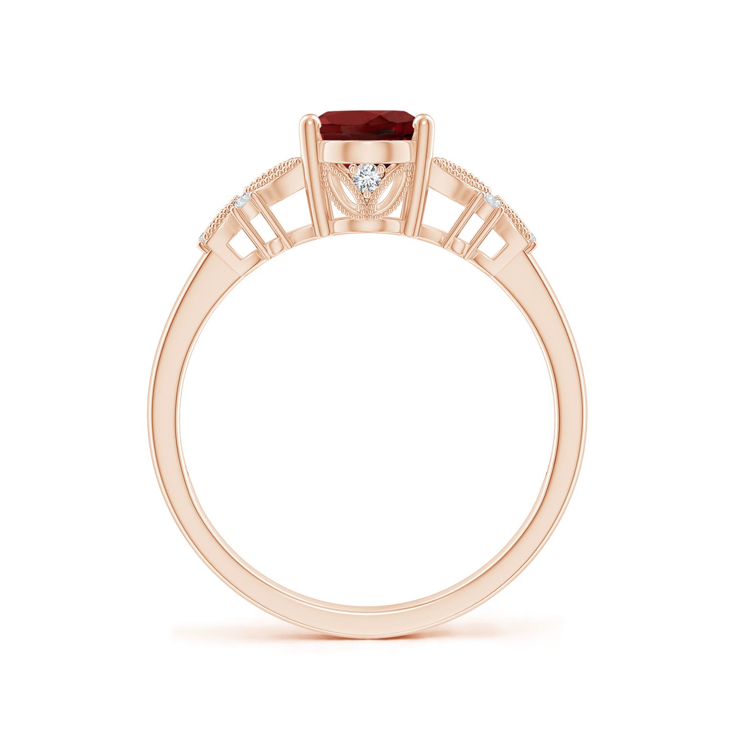 AAAA - Garnet / 1.55 CT / 14 KT Rose Gold