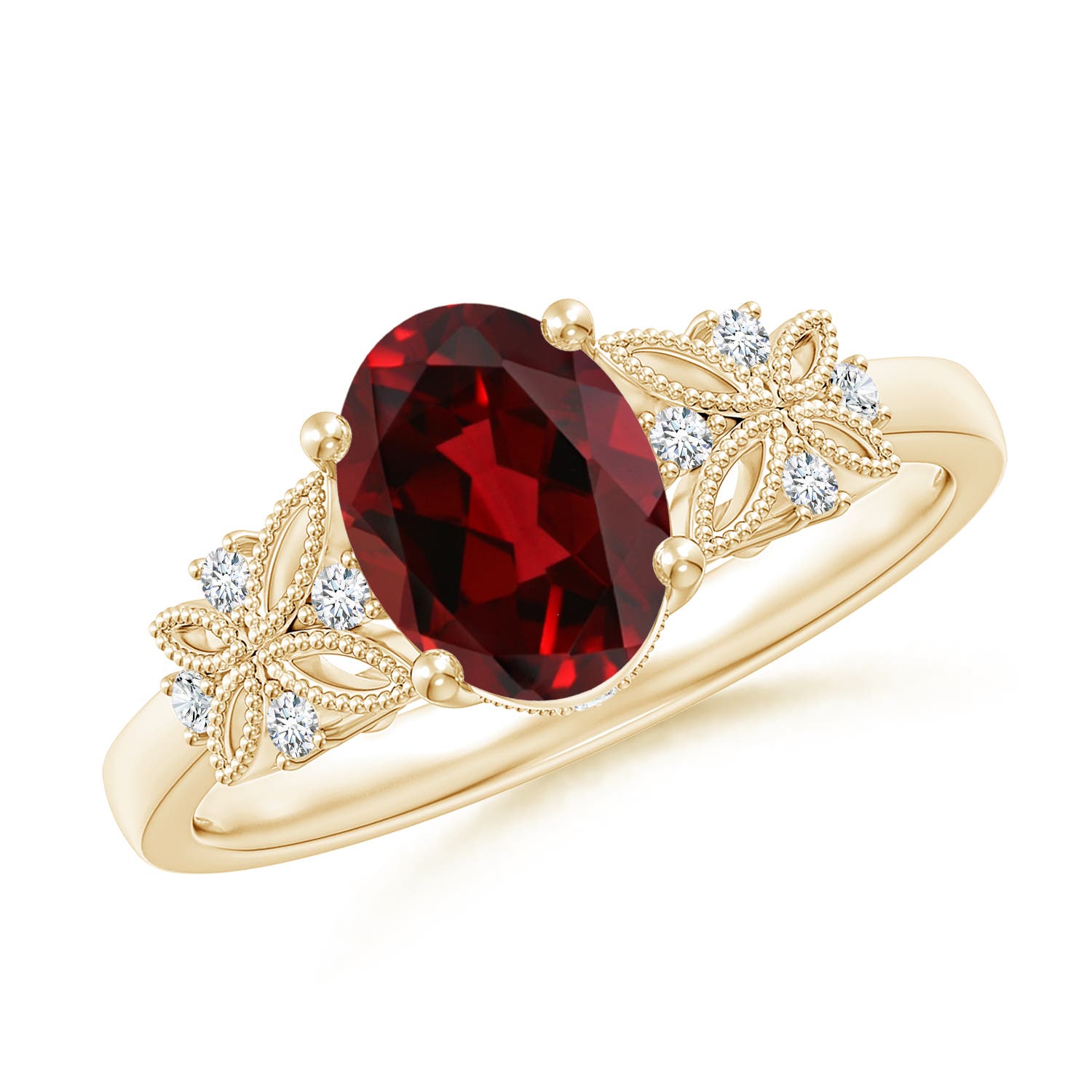 AAAA - Garnet / 1.55 CT / 14 KT Yellow Gold