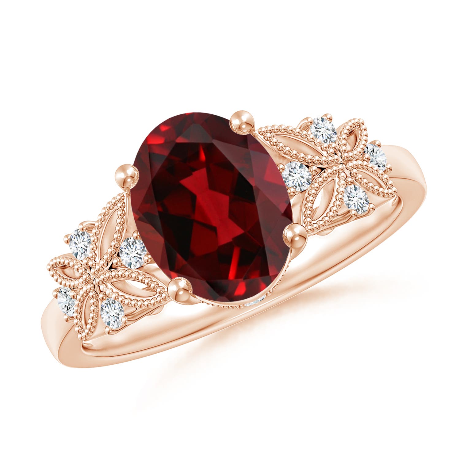 AAAA - Garnet / 2.13 CT / 14 KT Rose Gold