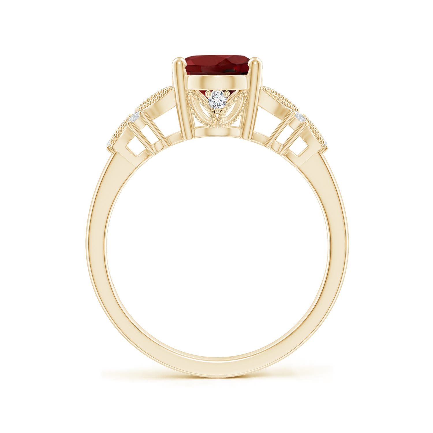 AAAA - Garnet / 2.13 CT / 14 KT Yellow Gold