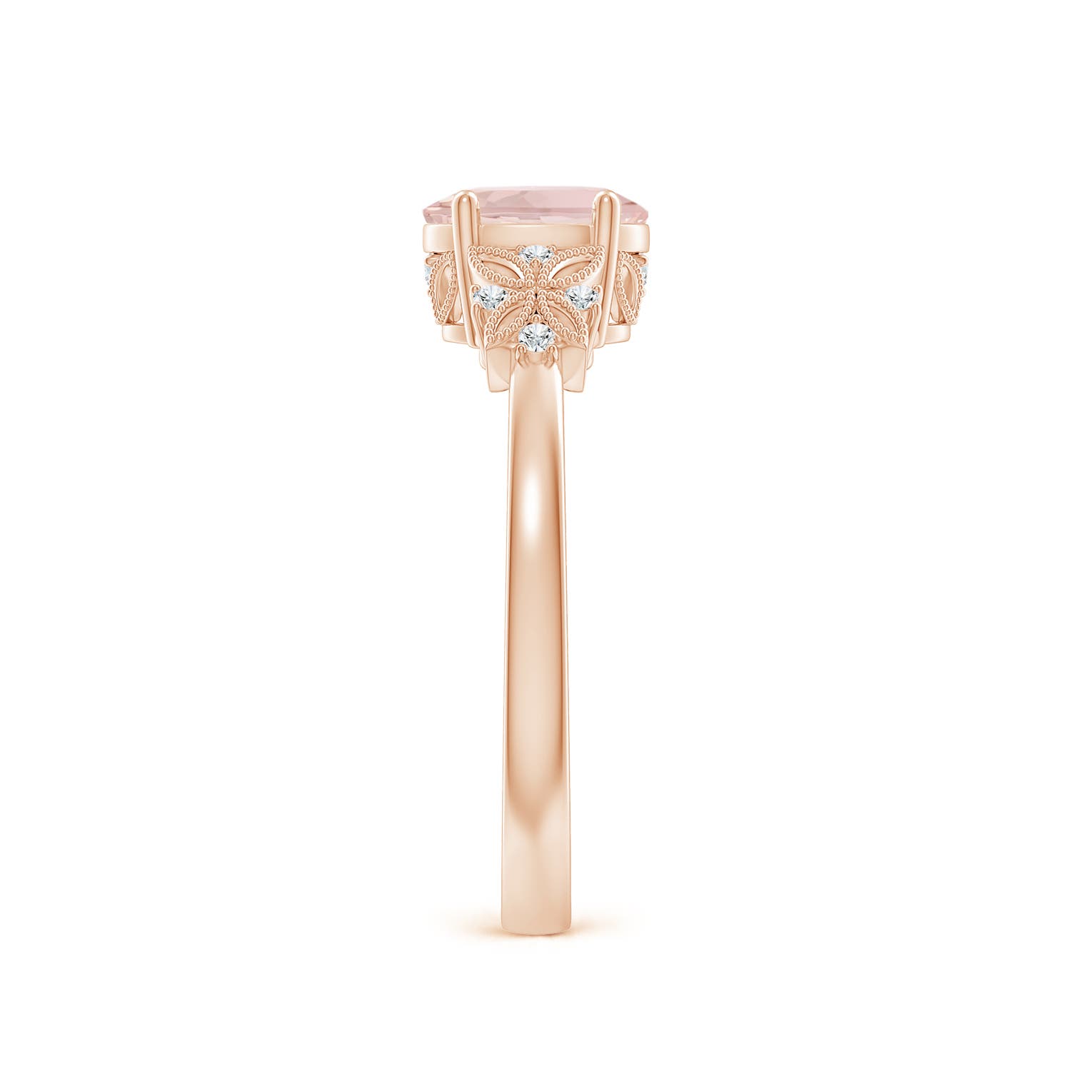 A - Morganite / 0.77 CT / 14 KT Rose Gold