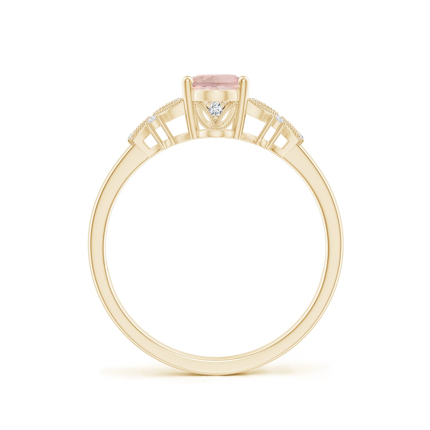 AA - Morganite / 0.77 CT / 14 KT Yellow Gold