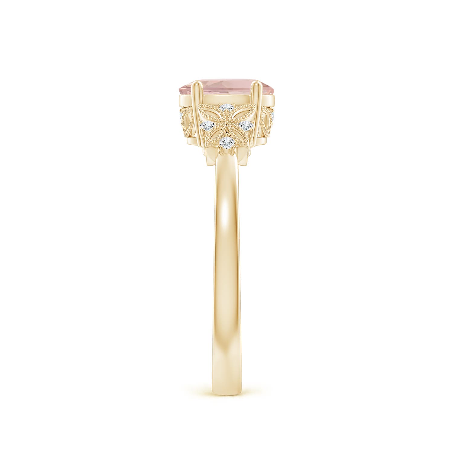 AA - Morganite / 0.77 CT / 14 KT Yellow Gold