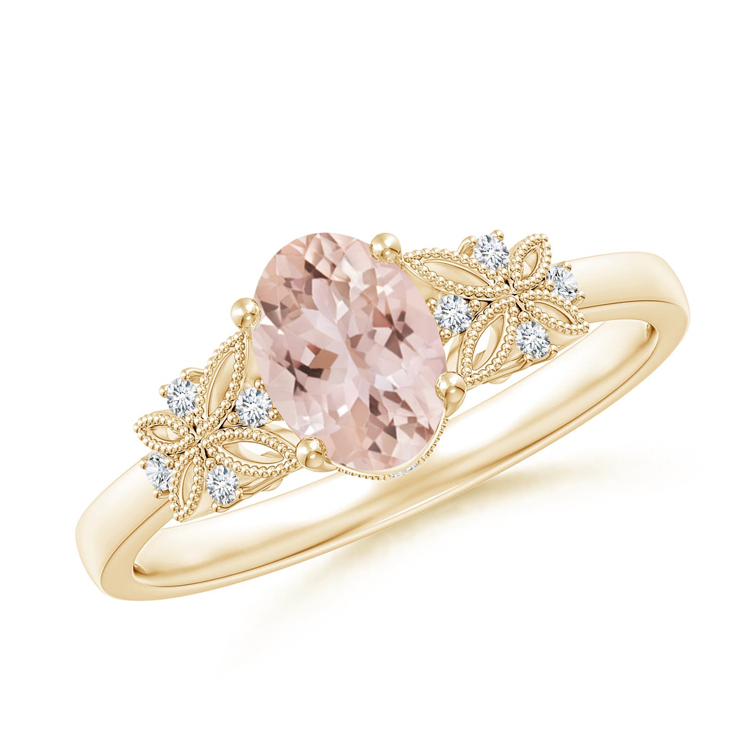 AAA - Morganite / 0.77 CT / 14 KT Yellow Gold