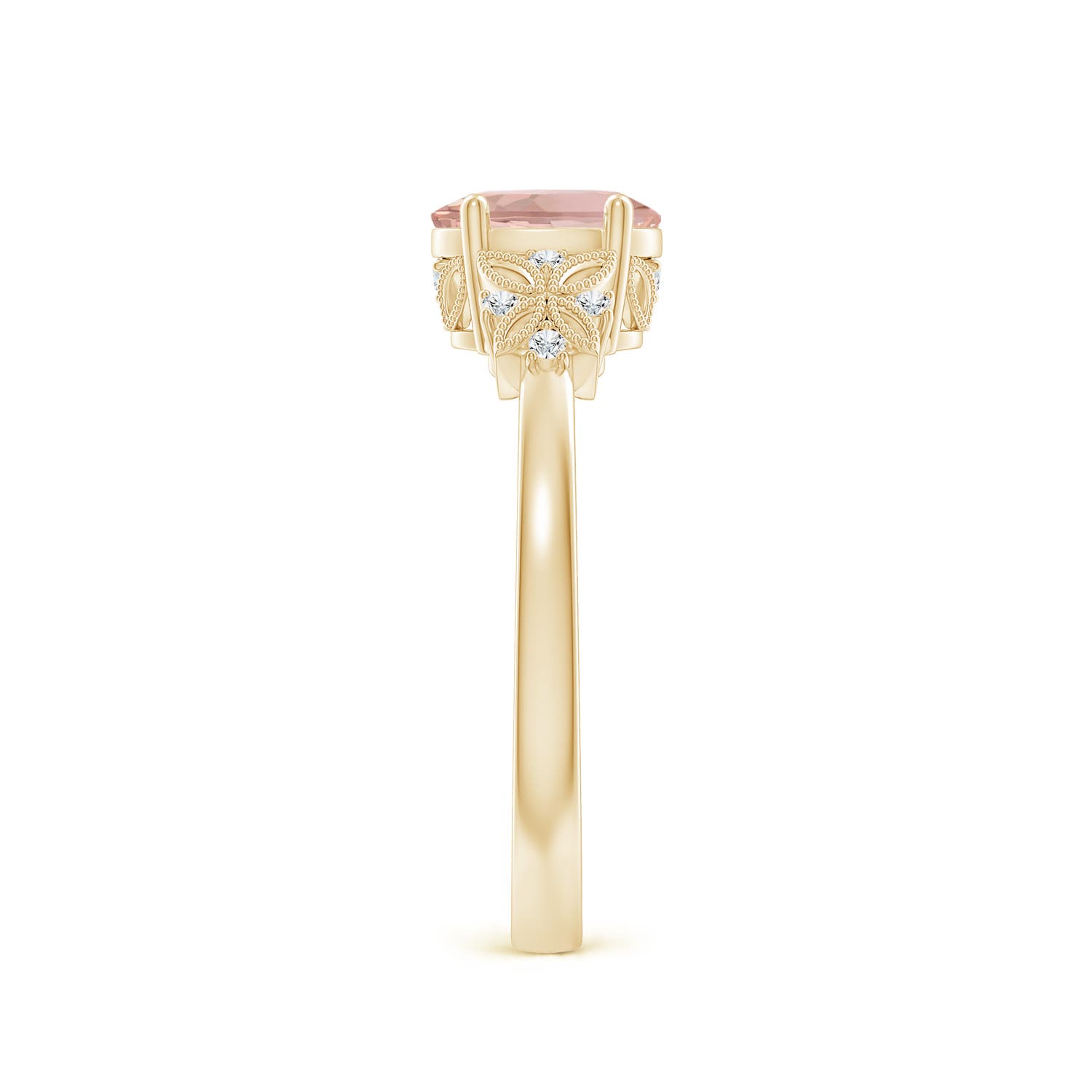 AAA - Morganite / 0.77 CT / 14 KT Yellow Gold