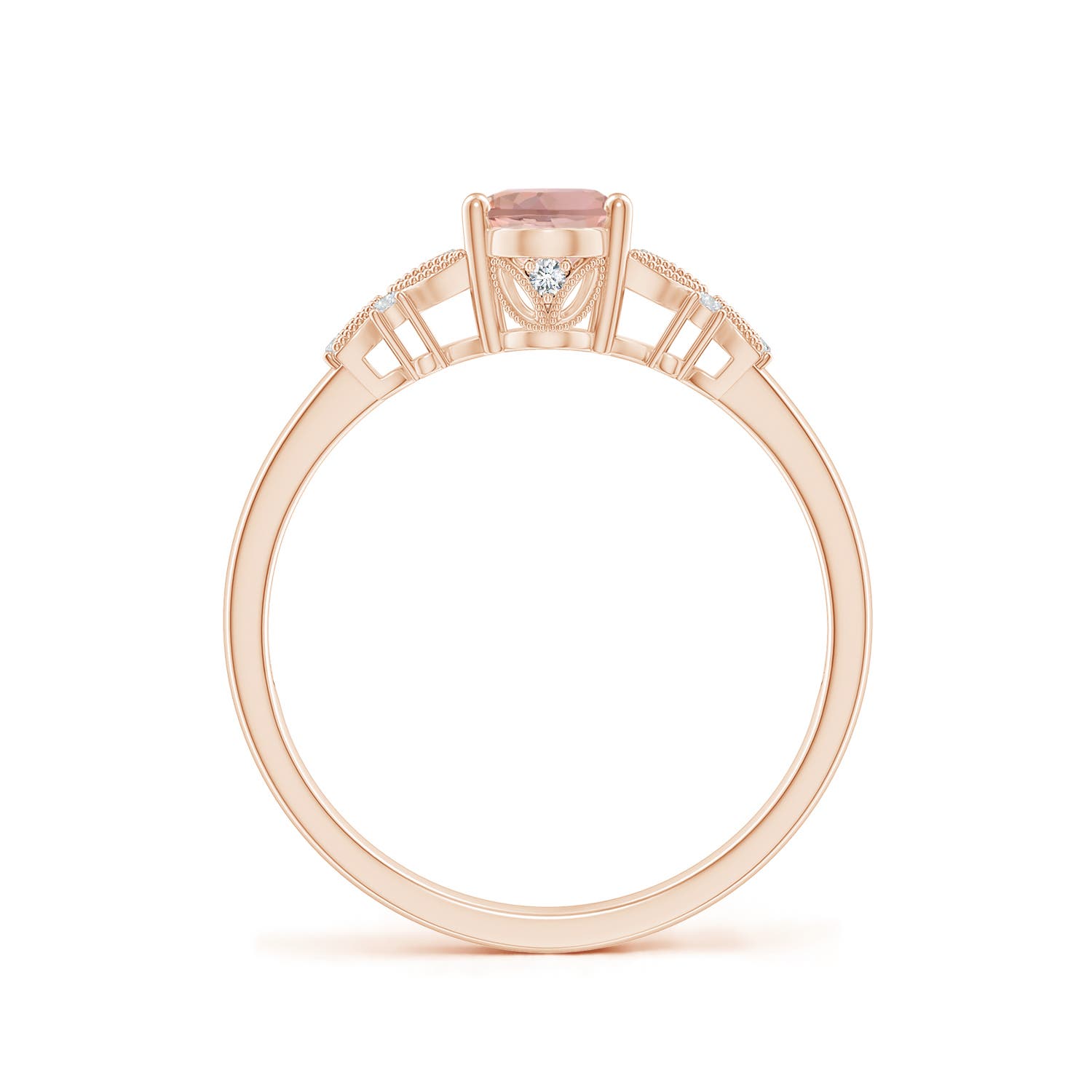 AAAA - Morganite / 0.77 CT / 14 KT Rose Gold