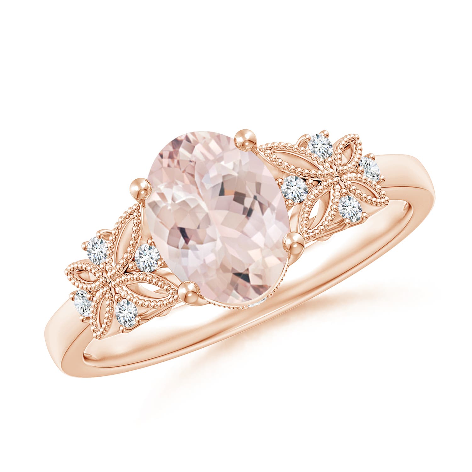 AA - Morganite / 1.2 CT / 14 KT Rose Gold