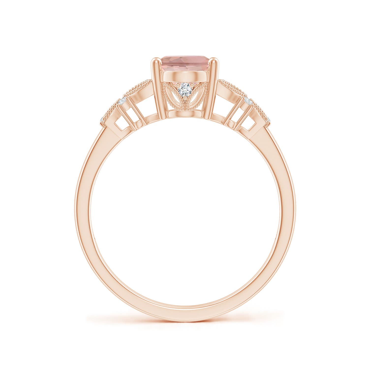 AAAA - Morganite / 1.2 CT / 14 KT Rose Gold