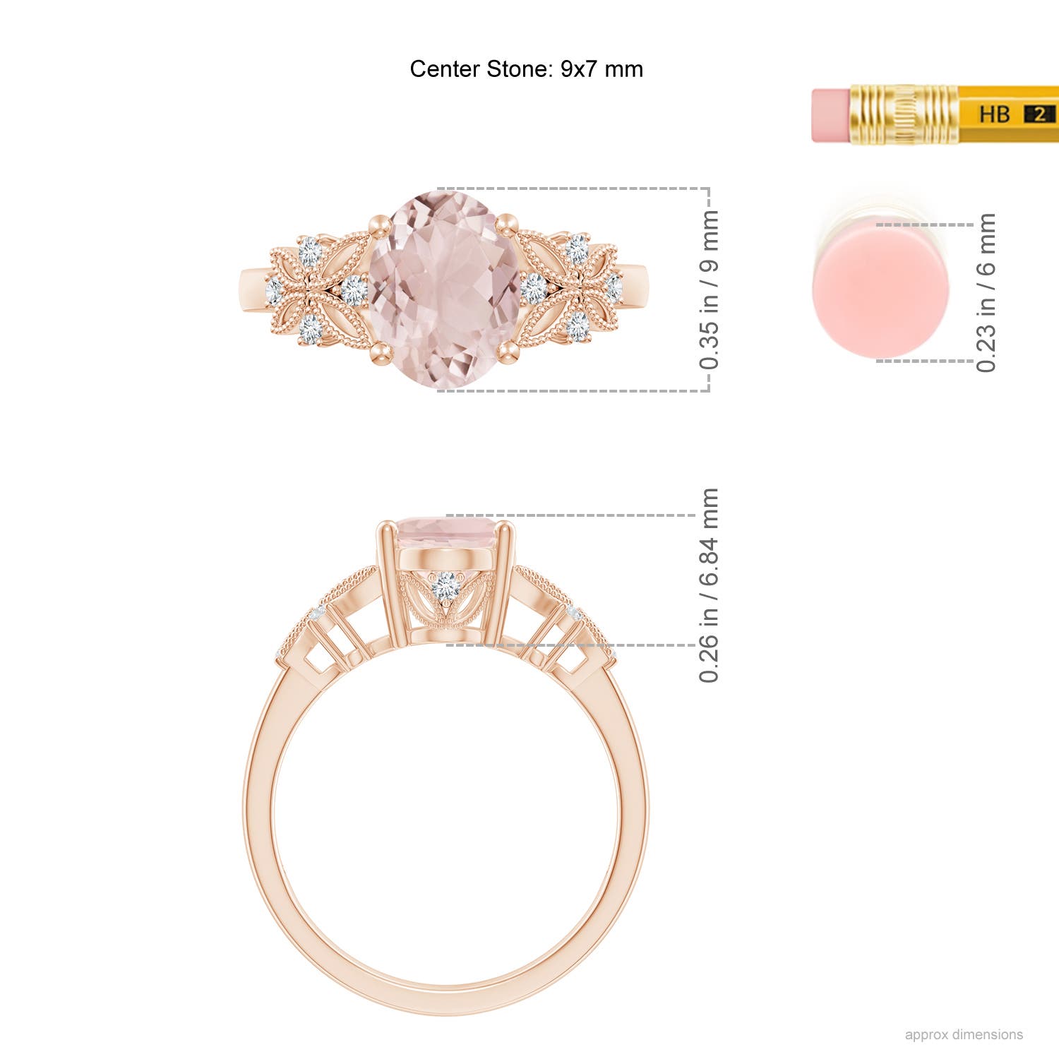 A - Morganite / 1.78 CT / 14 KT Rose Gold