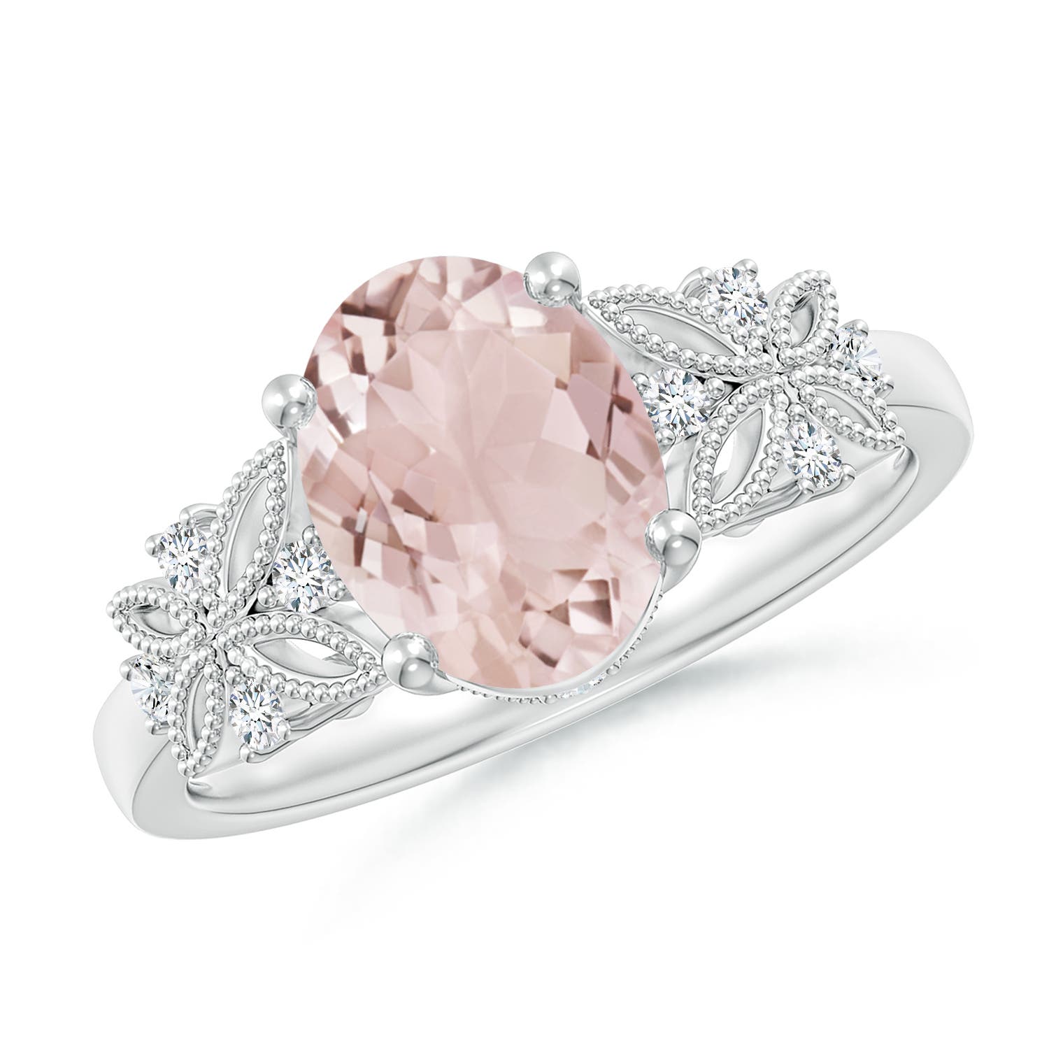 A - Morganite / 1.78 CT / 14 KT White Gold